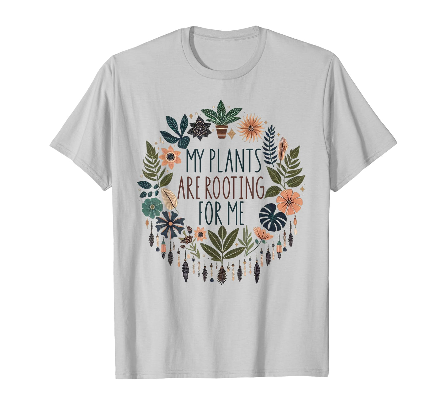 Retro Vintage My Plants Are Rooting For Me Plant Lover Funny T-Shirt