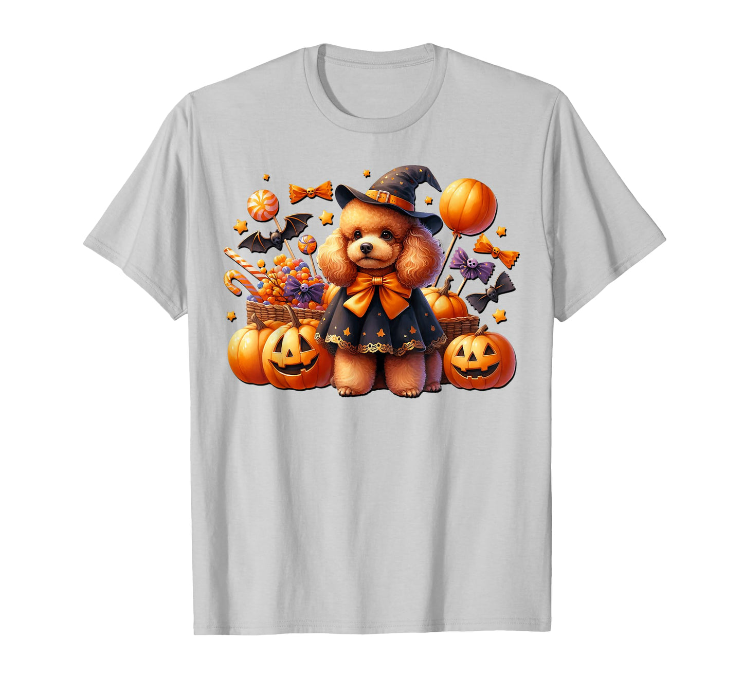 White Halloween Must Haves for Girls and Women Mini Poodle T-Shirt