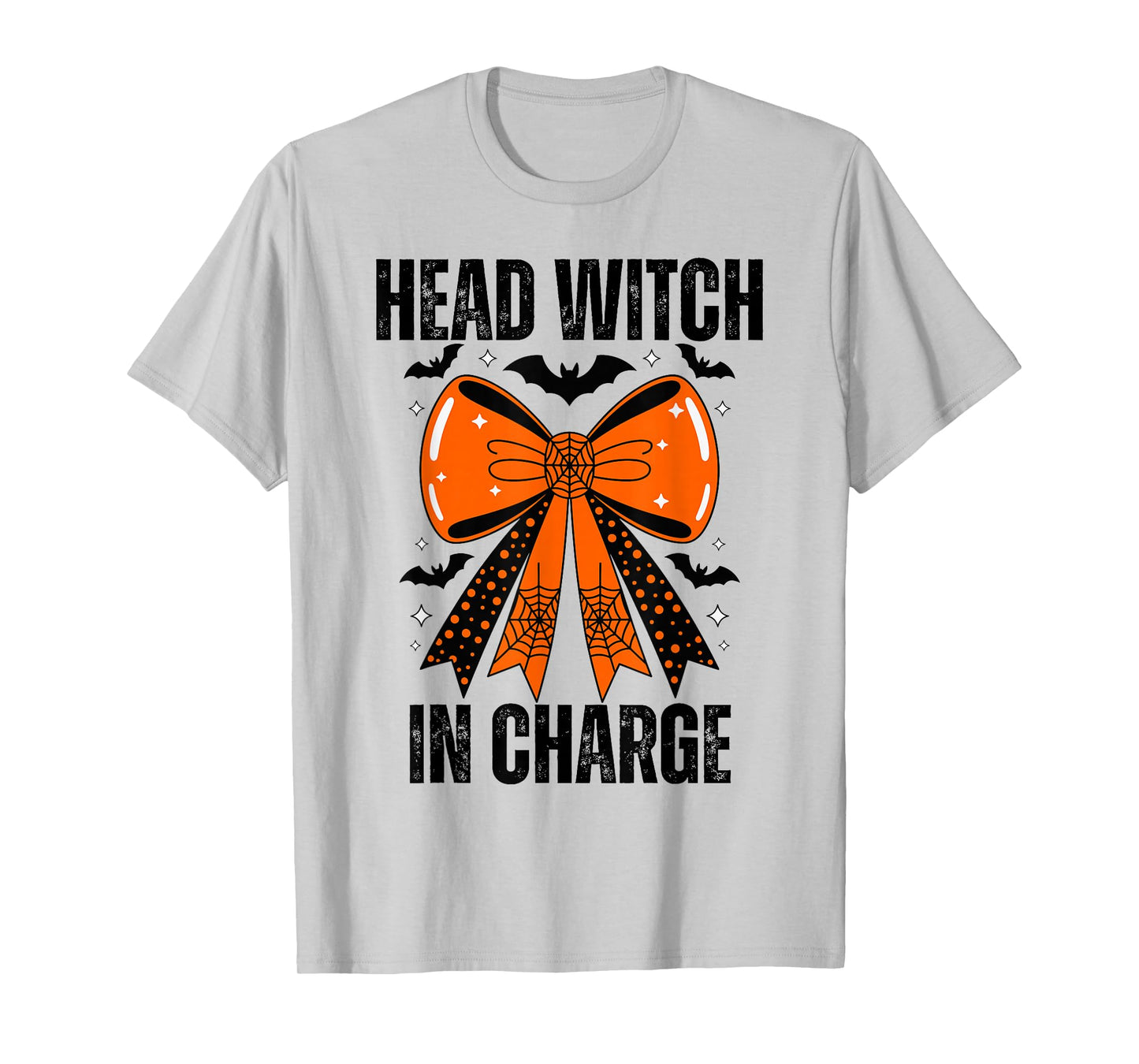 Head Witch in Charge Funny Mom Spooky Bow Halloween T-Shirt
