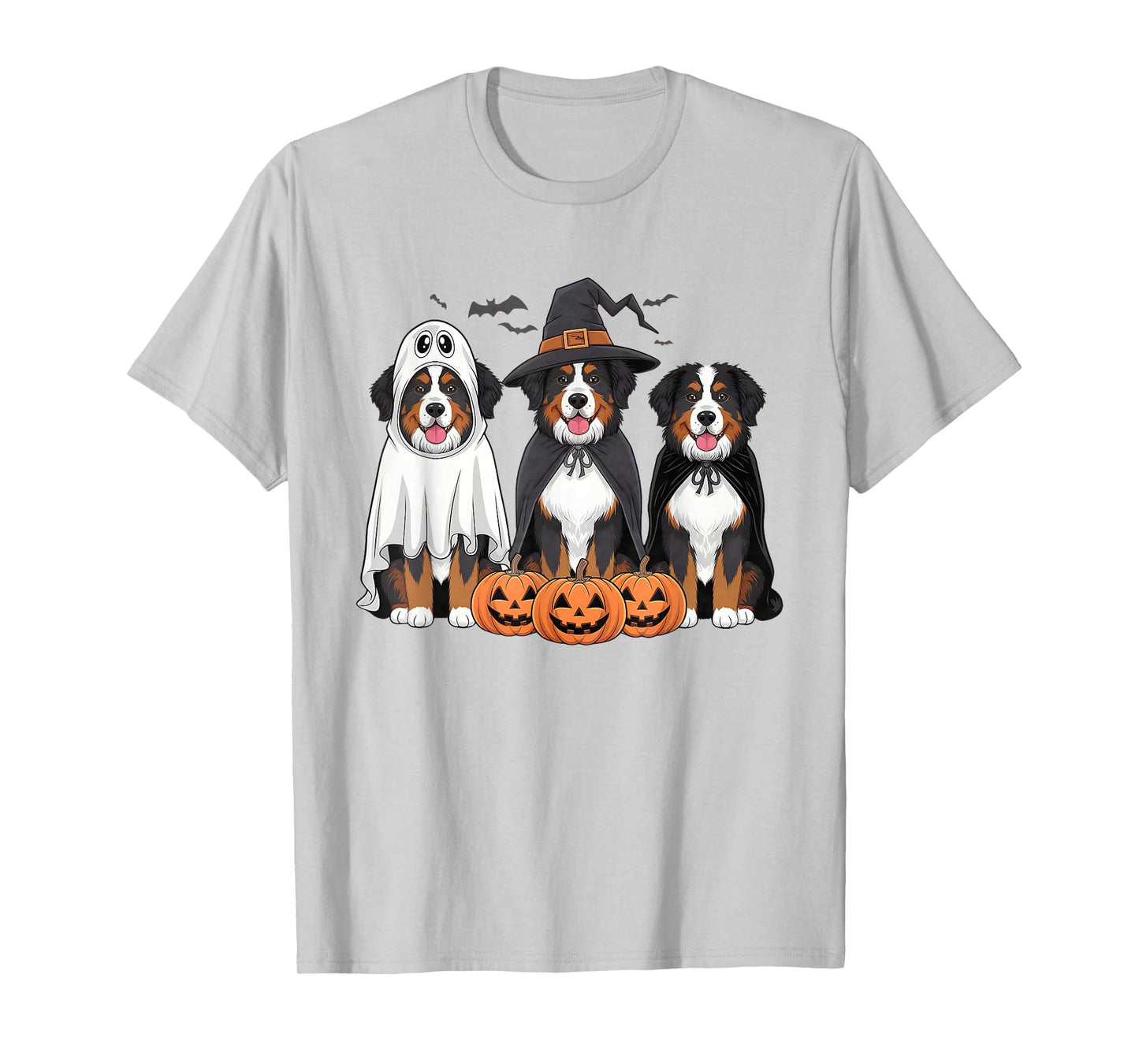 Retro Spooky Bernese Mountain Ghost Dog Lover Halloween T-Shirt