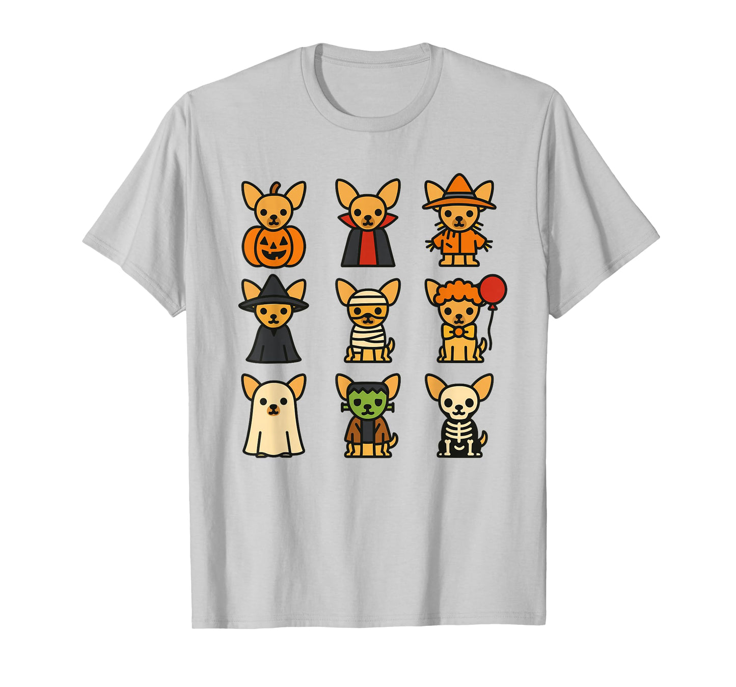 Chihuahua Halloween Costume Funny Scary Dog Ghost Witch T-Shirt
