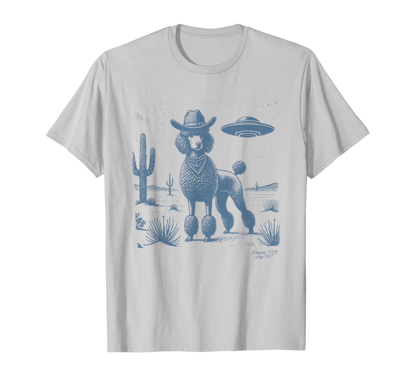 Poodle Cowboy UFO, Poodle Mom, Poodle Dad, Cowboy Poodle UFO T-Shirt