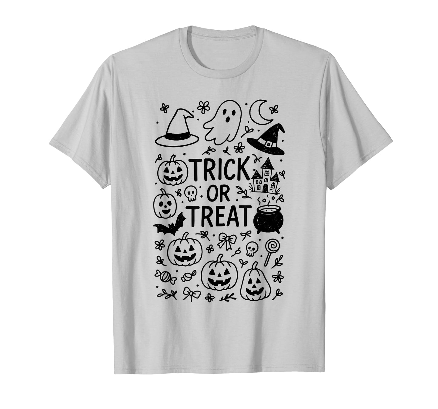 Pumpkin Halloween Costume Halloween Doodle Fun Halloween T-Shirt