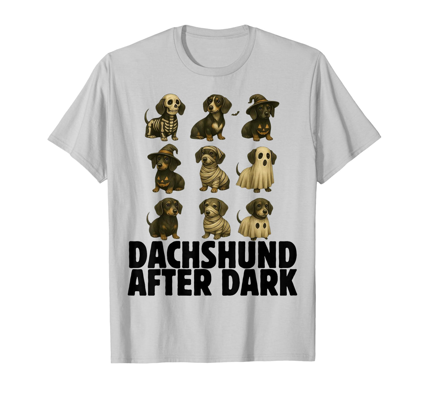 Spooky Dachshund Halloween Weenie Dog Ghost Mummy Witch T-Shirt