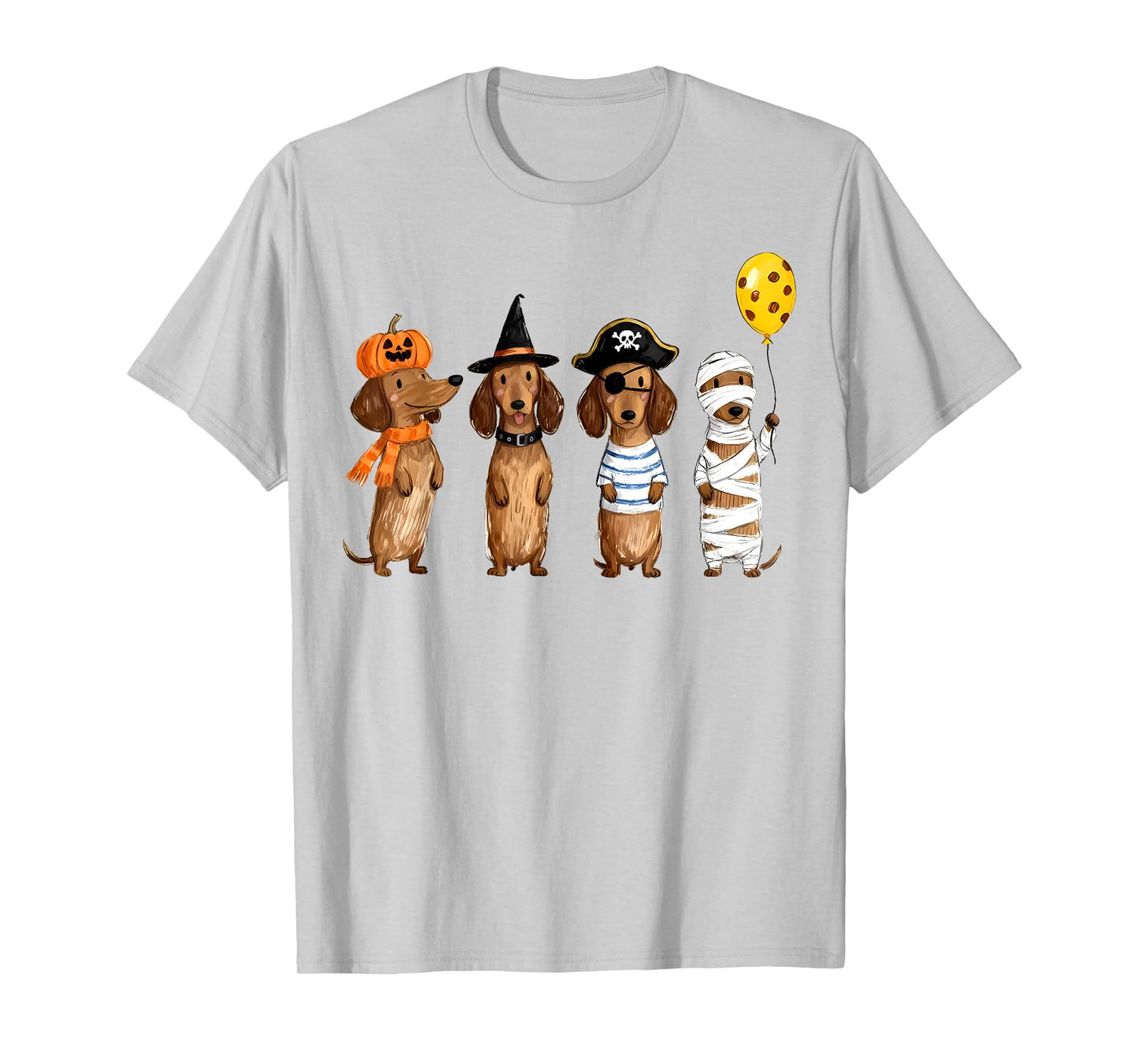 Weiner Dog Witch Happy Halloweenie Cute Halloween Dachshund T-Shirt