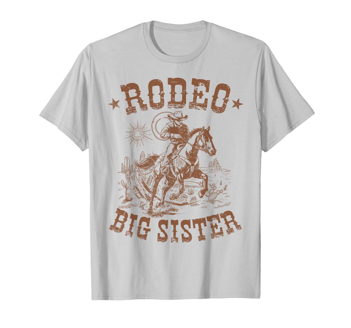 Rodeo Big Sister Western Cowboy Birthday Family Matching T-Shirt