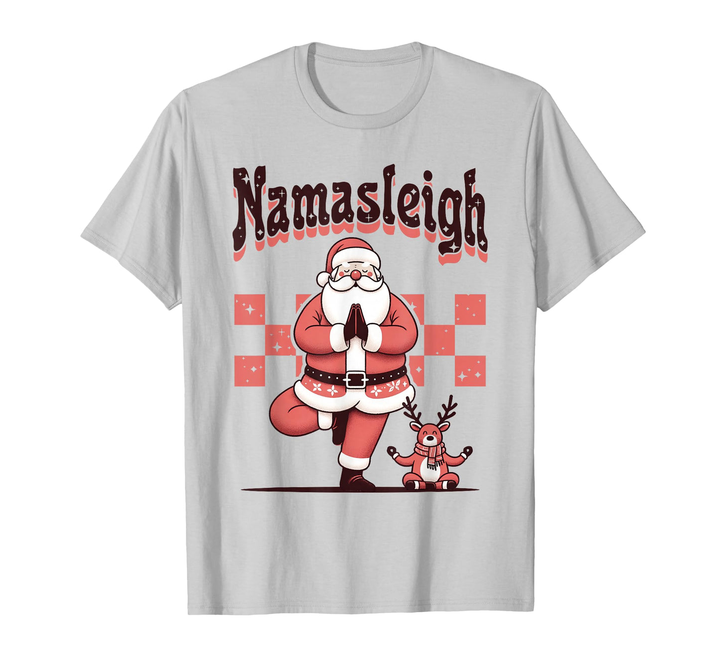 Namasleigh Christmas Santa Yoga Lover Funny T-Shirt