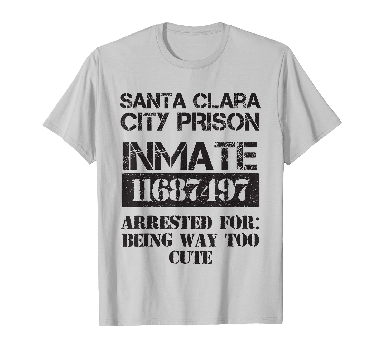 Funny Halloween Santa Clara City Prisoner Costume T-Shirt