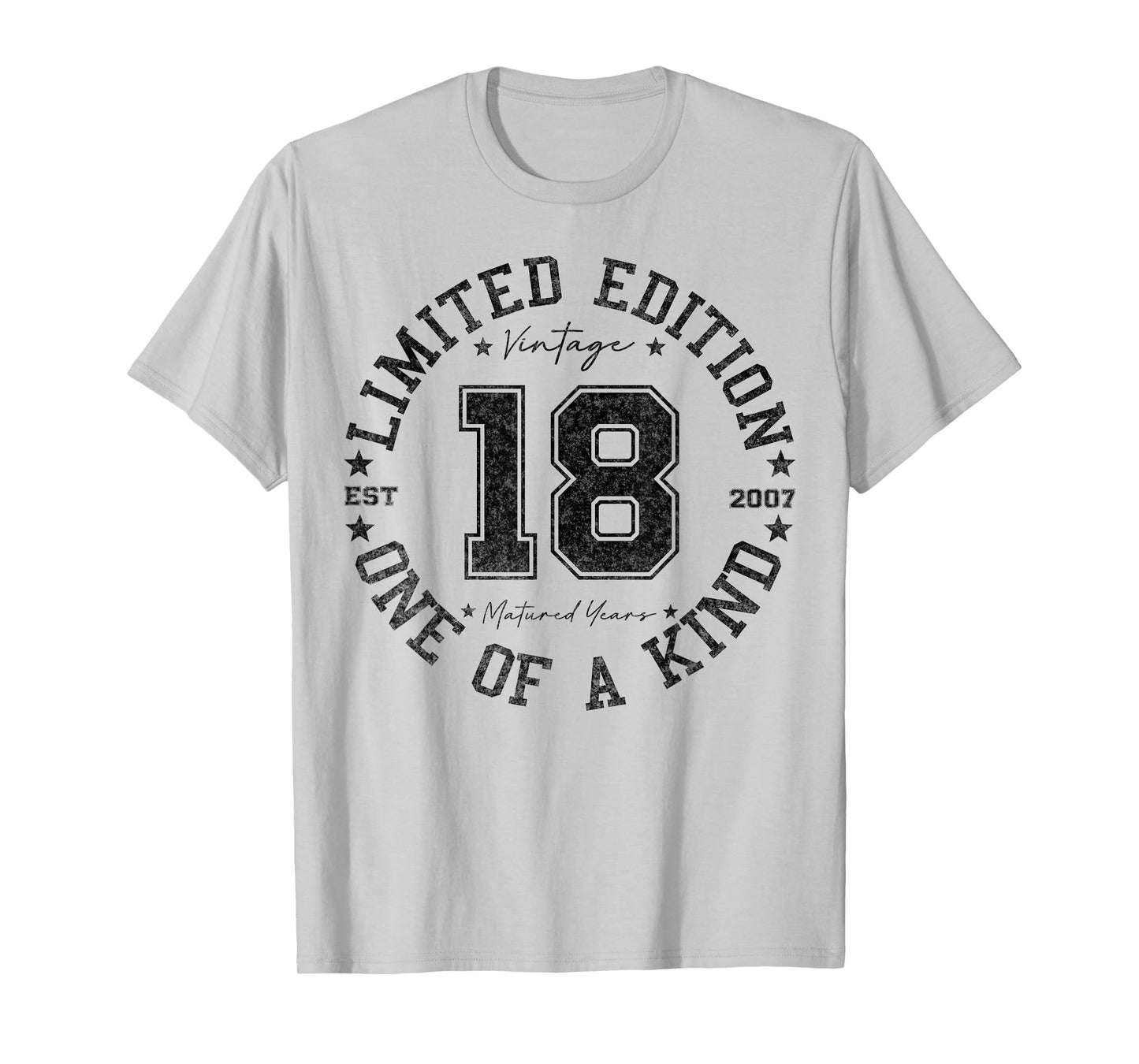18 Year Old Gifts Vintage 2007 Limited Edition 18th Birthday T-Shirt