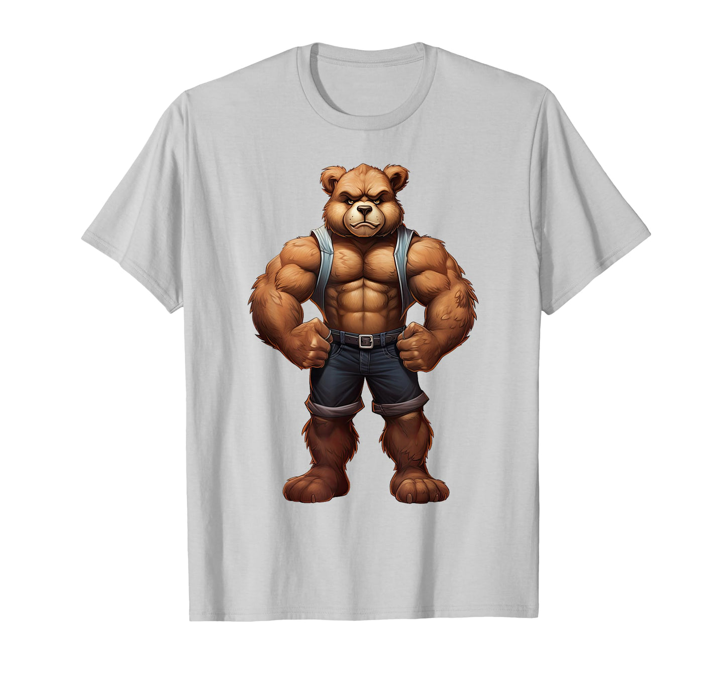 Teddy Bear Bodybuilder Muscular Body Gym Fitness T-Shirt