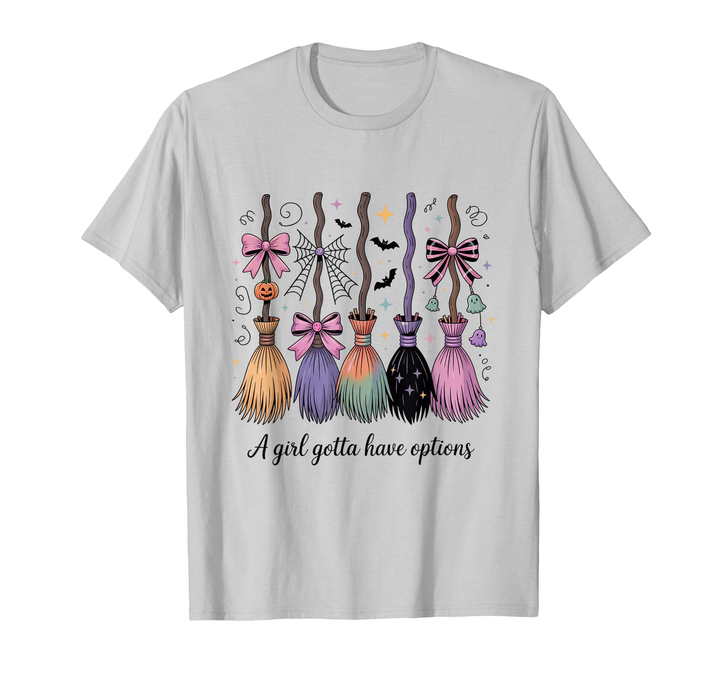 A Girl Gotta Have Options Witch Brooms Graphic tee for Women T-Shirt