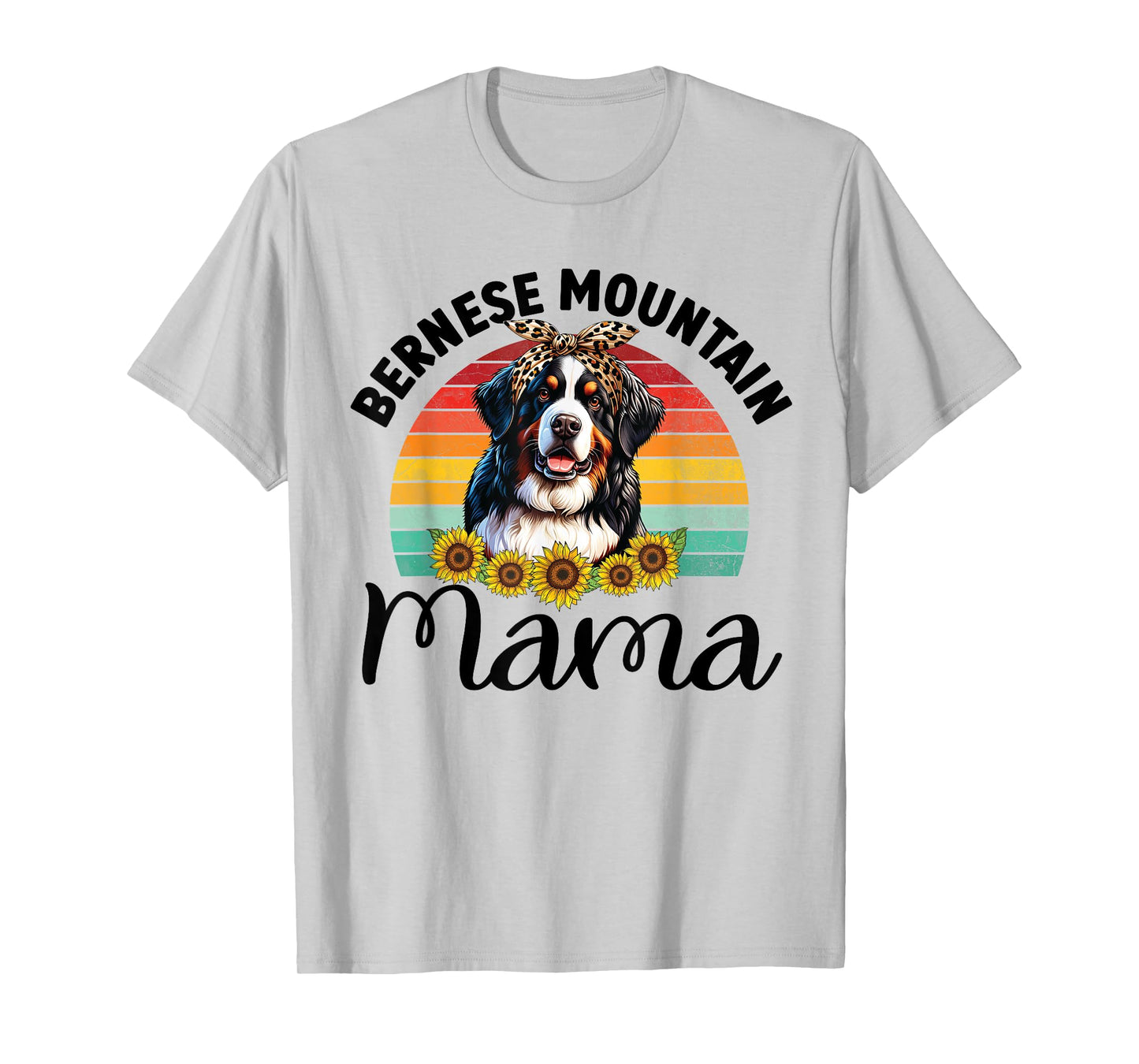 Vintage Bernese Mountain Mama Dog Lovers Floral Mother's Day T-Shirt for Men Women Kids