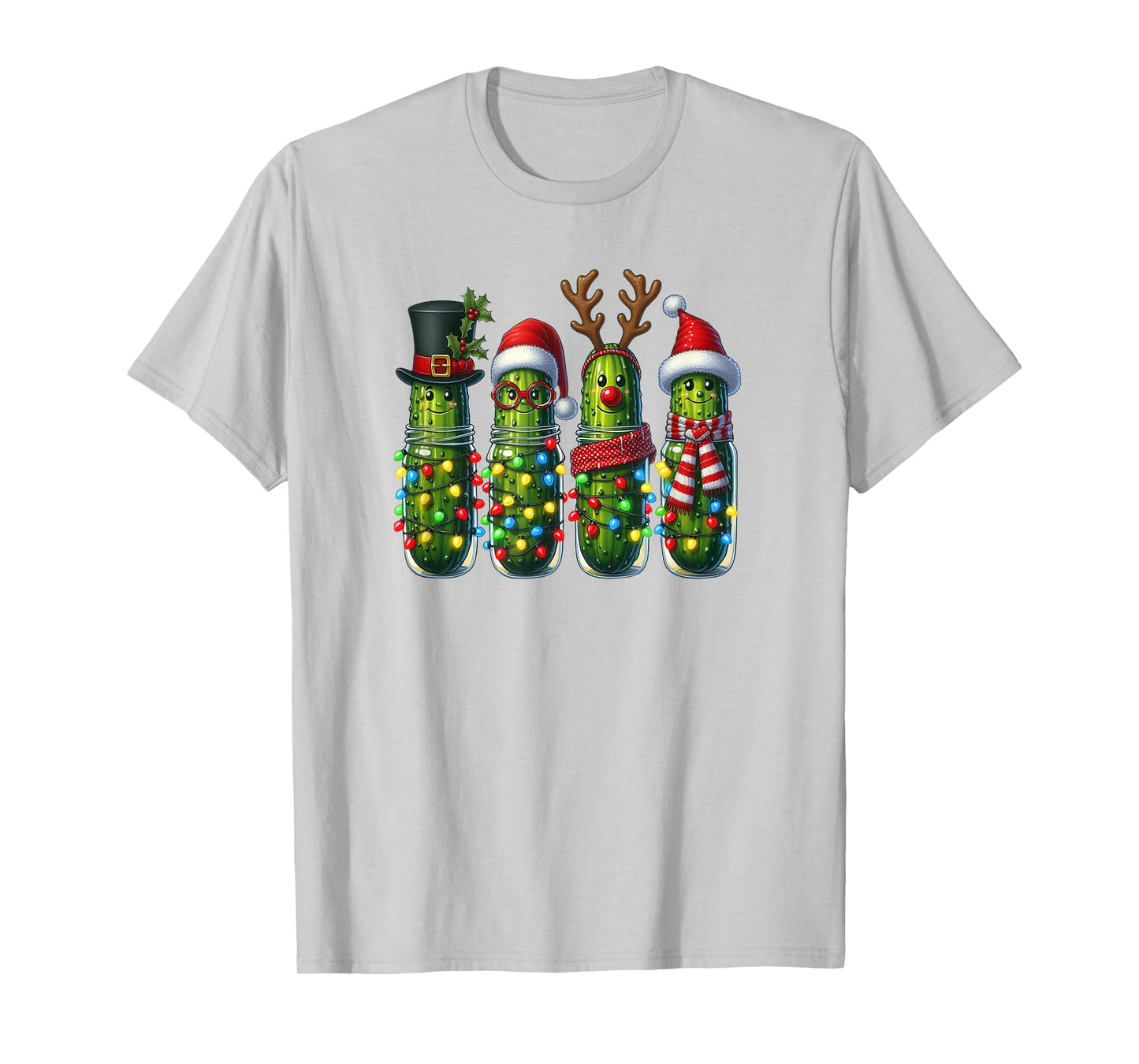 Christmas Pickle Caroling - Jingle All The Brine Funny T-Shirt