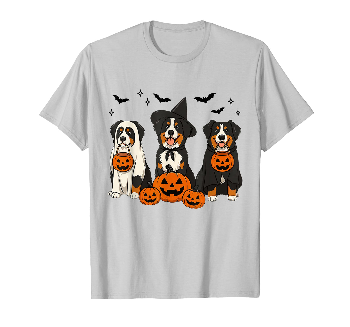 Witch Bernese Mountain Halloween Berner Ghost Dog Mom T-Shirt