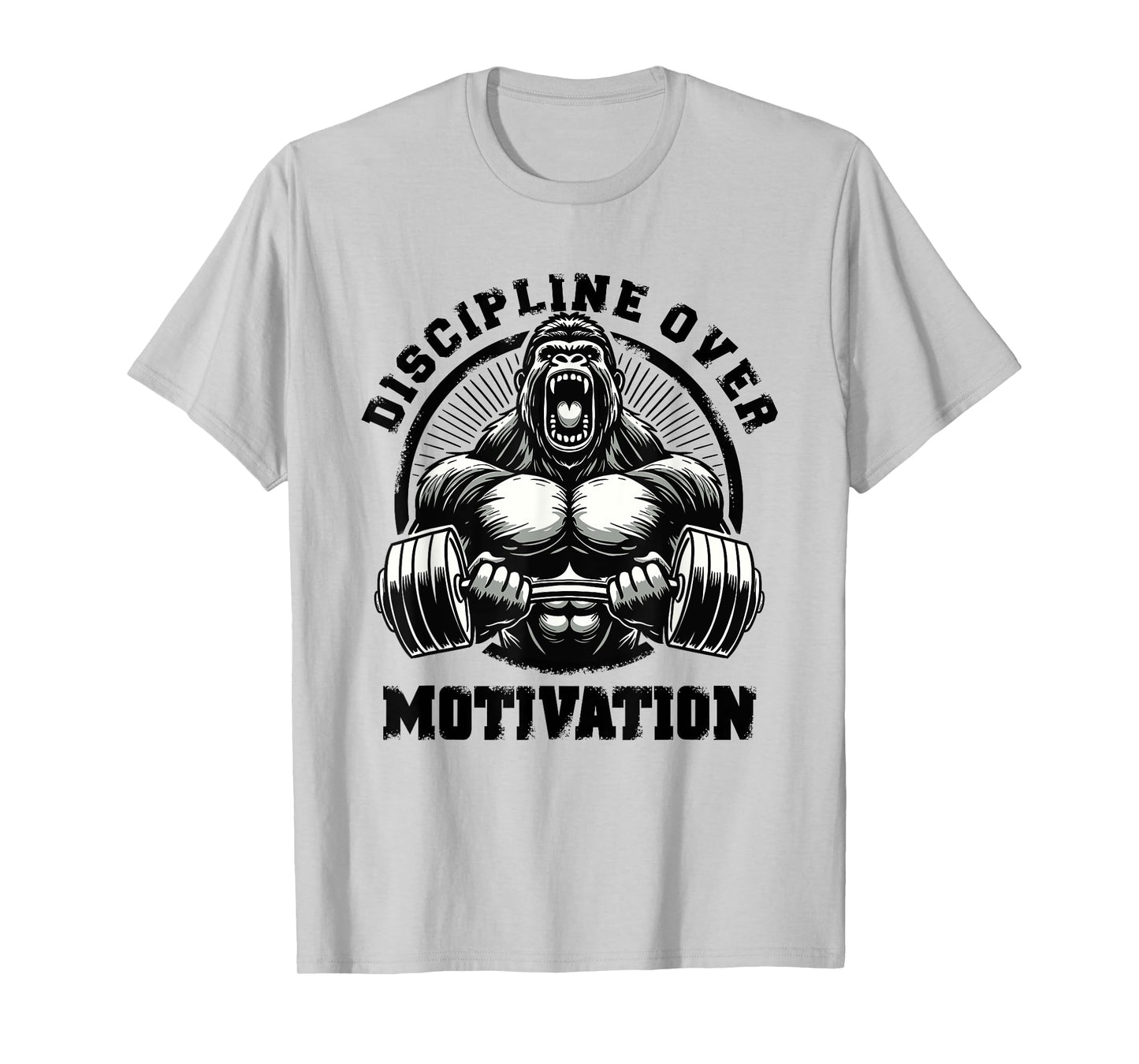 Discipline Over Motivation Weightlift Gym Quotes Gym Fitness T-Shirt