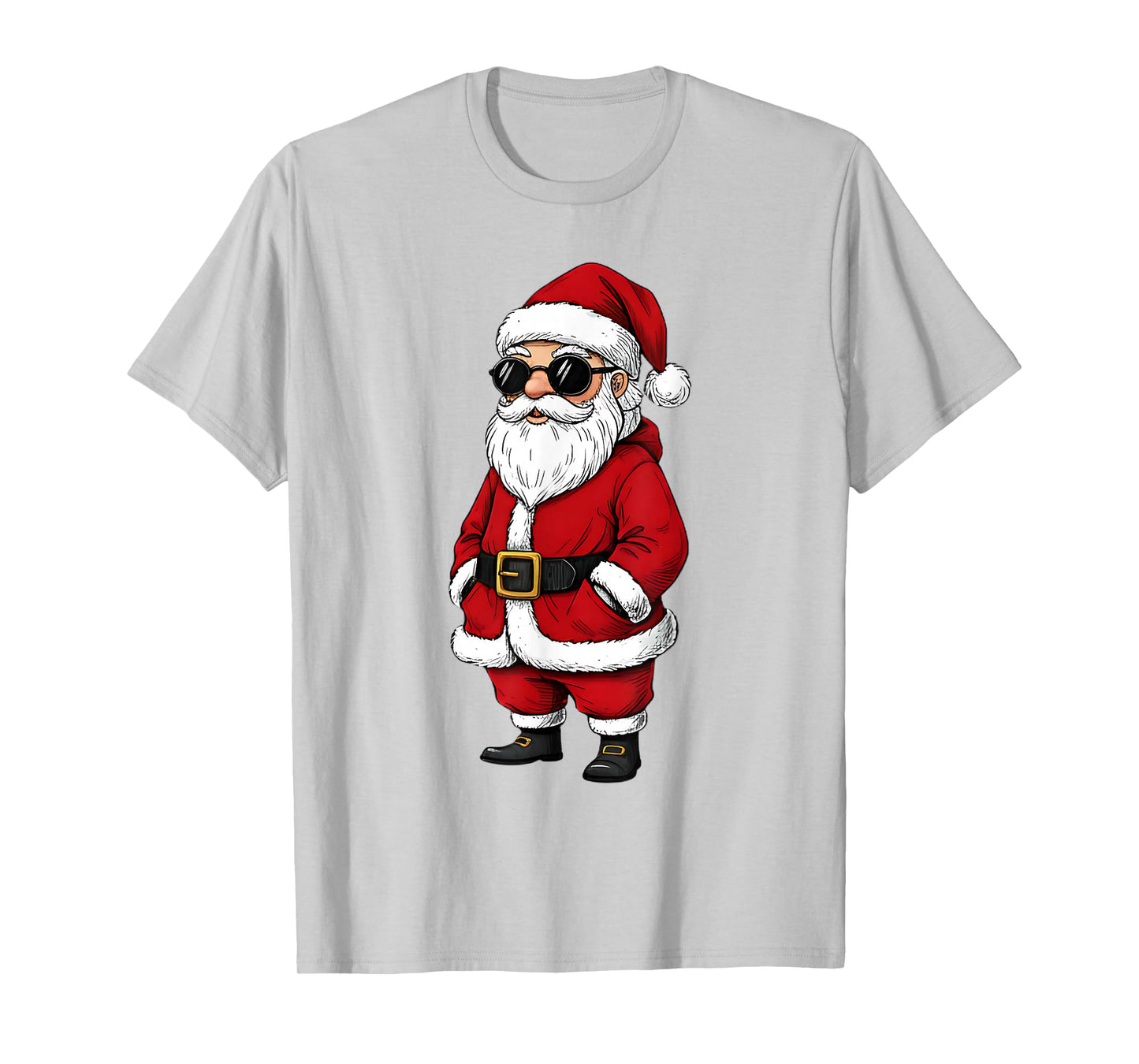 Santa Face with Sunglasses Christmas for Boys Men Kids T-Shirt
