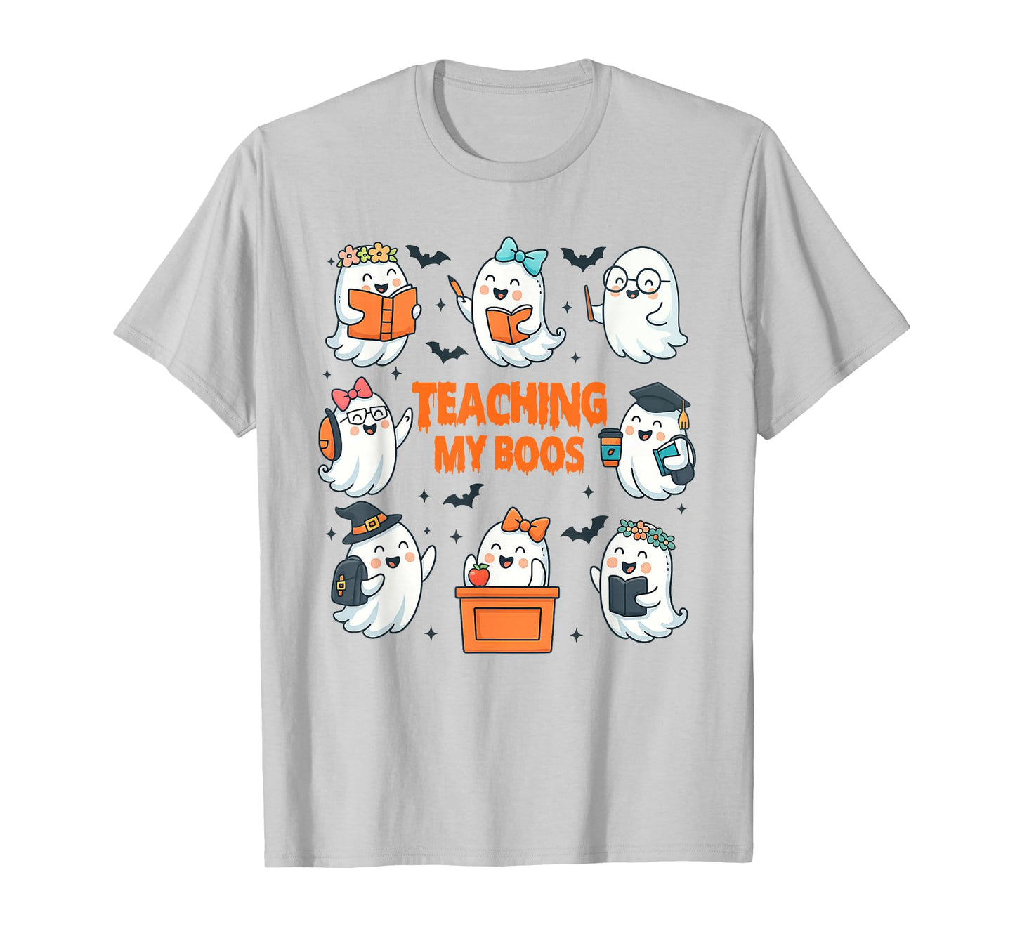 Halloween Vibes Spooky Season Teacher Teaching My Boos T-Shirt