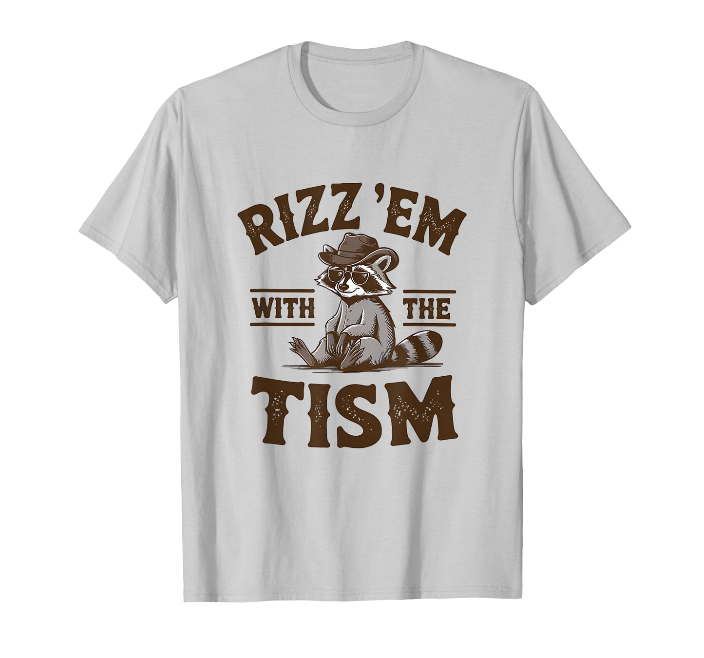 Rizz Em The Tism Cowboy Raccoon Vintage T-Shirt