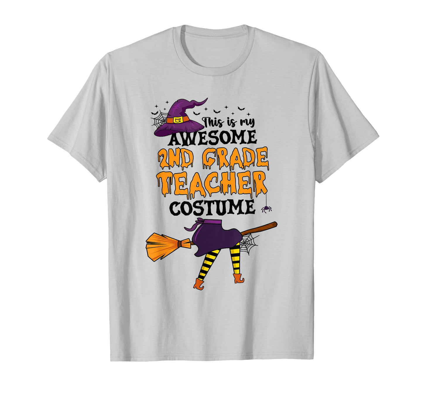 This is My Awesome 2nd Grade Teacher Costume Halloween Witch T-Shirt