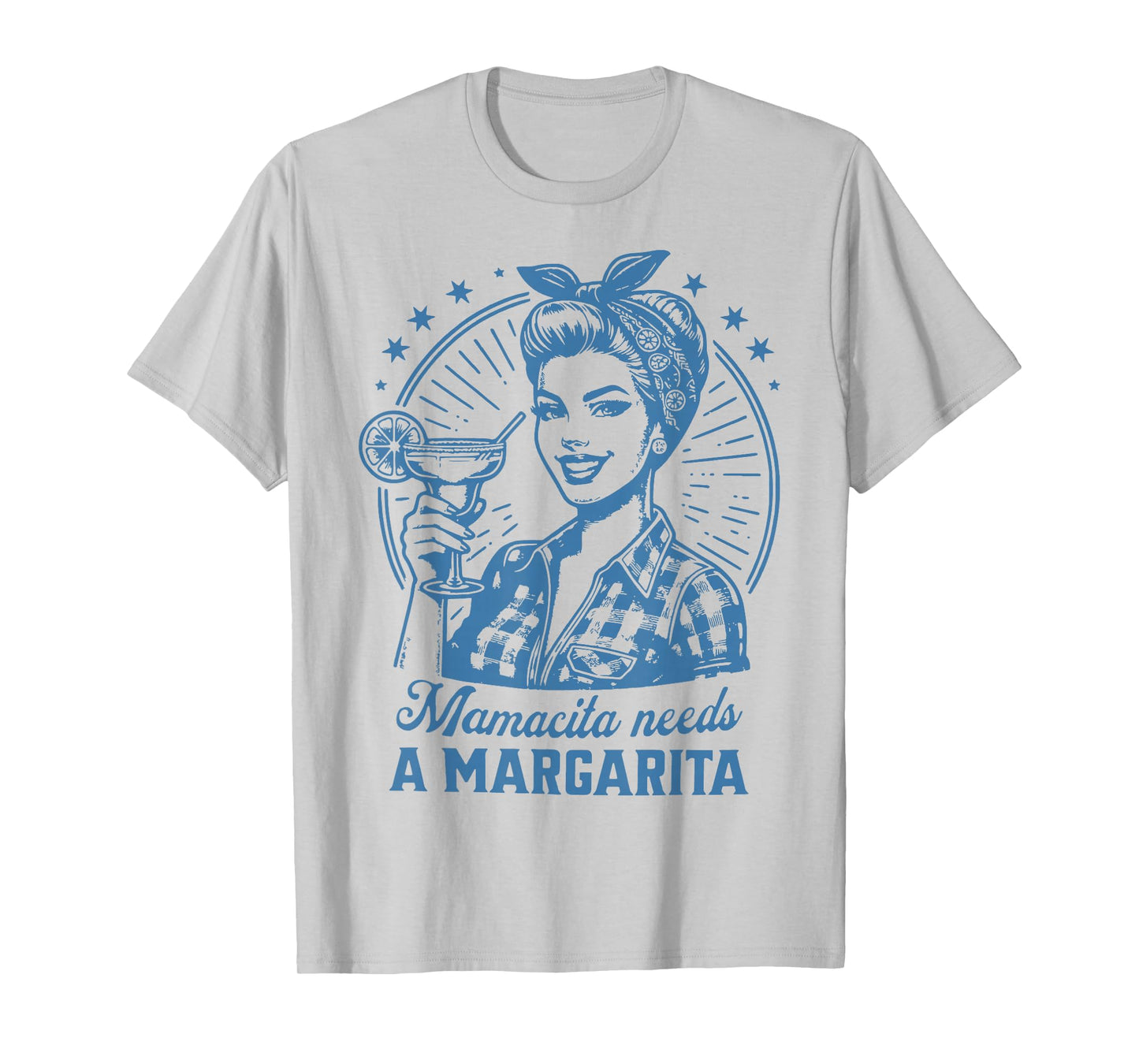 Mamacita Needs A Margarita Funny Drinking Mom Vintage Women T-Shirt