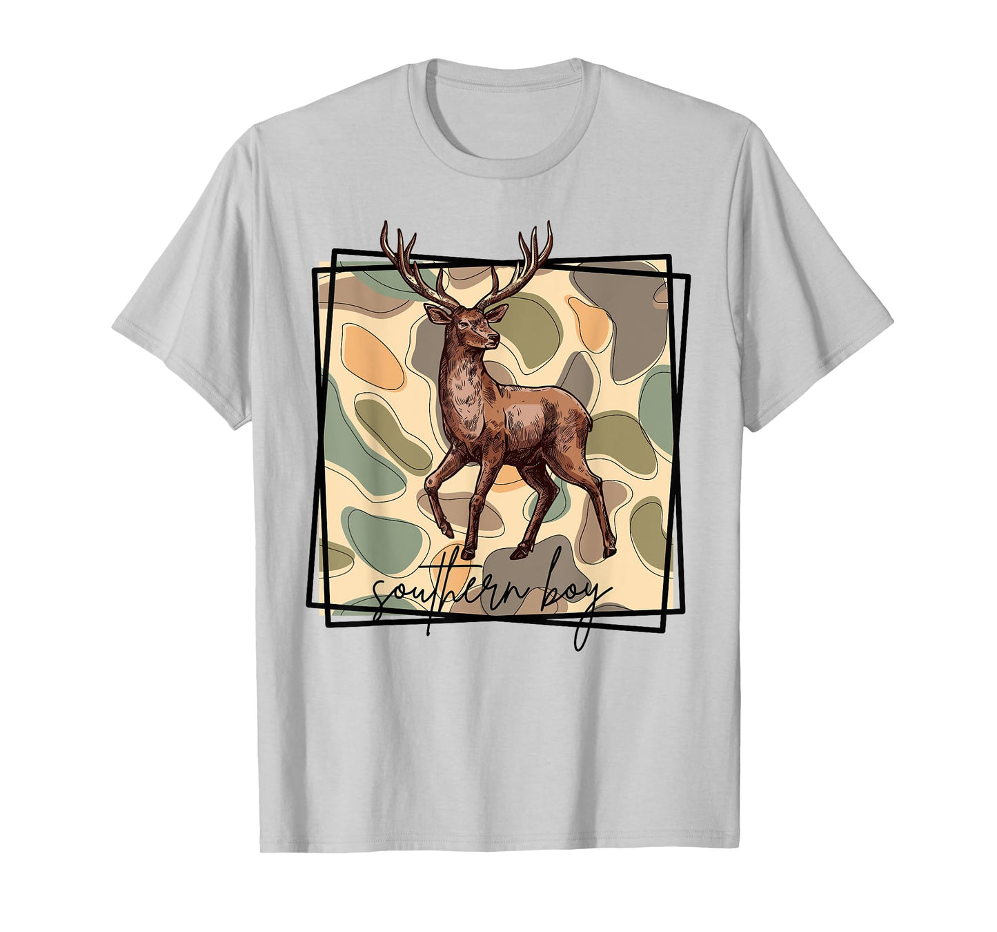 Local Southern Boy Deer Hunting Camo Outdoor Vintage Nature T-Shirt