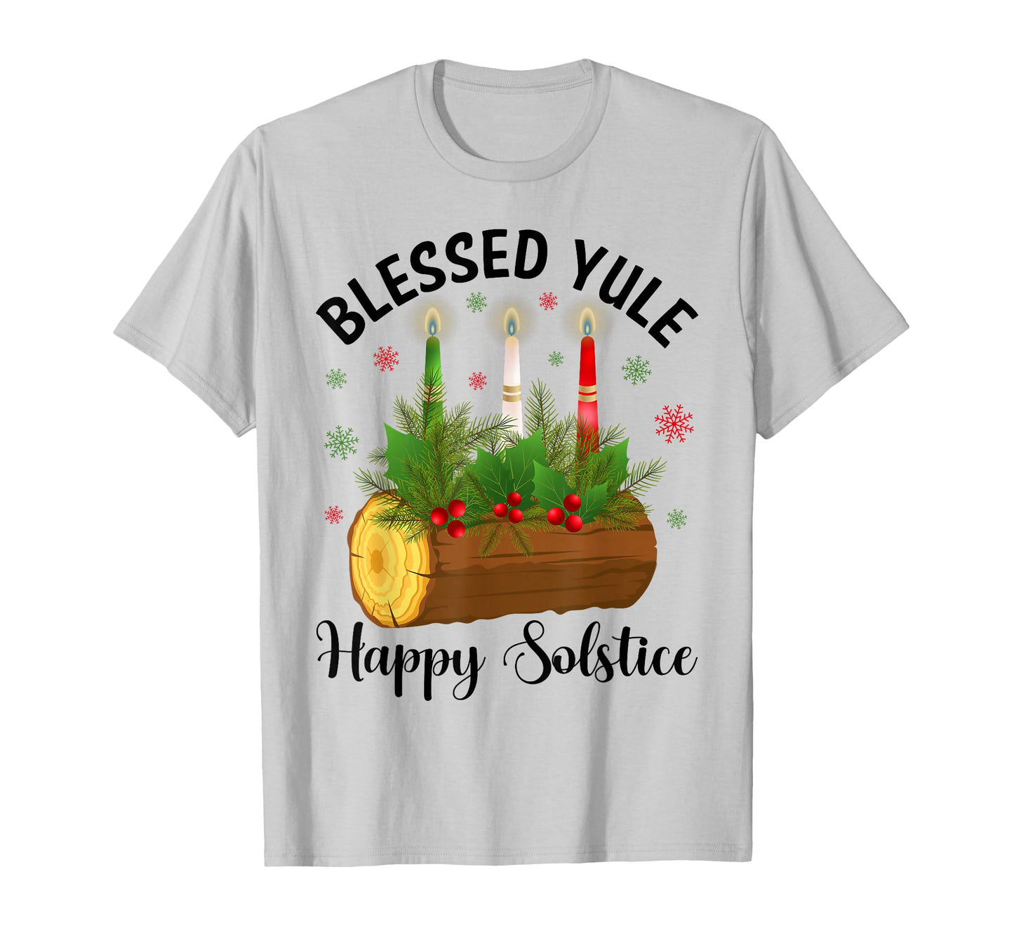 Blessed Yule Happy Solstice Merry Christmas PJS Women Men T-Shirt