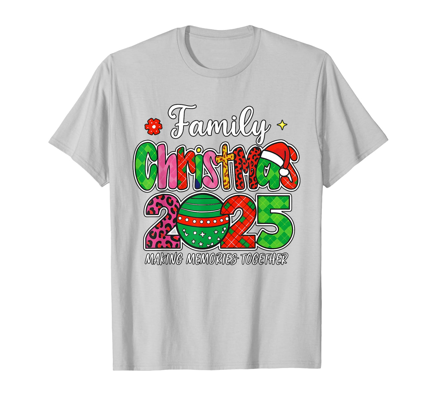 Cute Family Christmas 2025 Matching Santa Hat Xmas Family T-Shirt