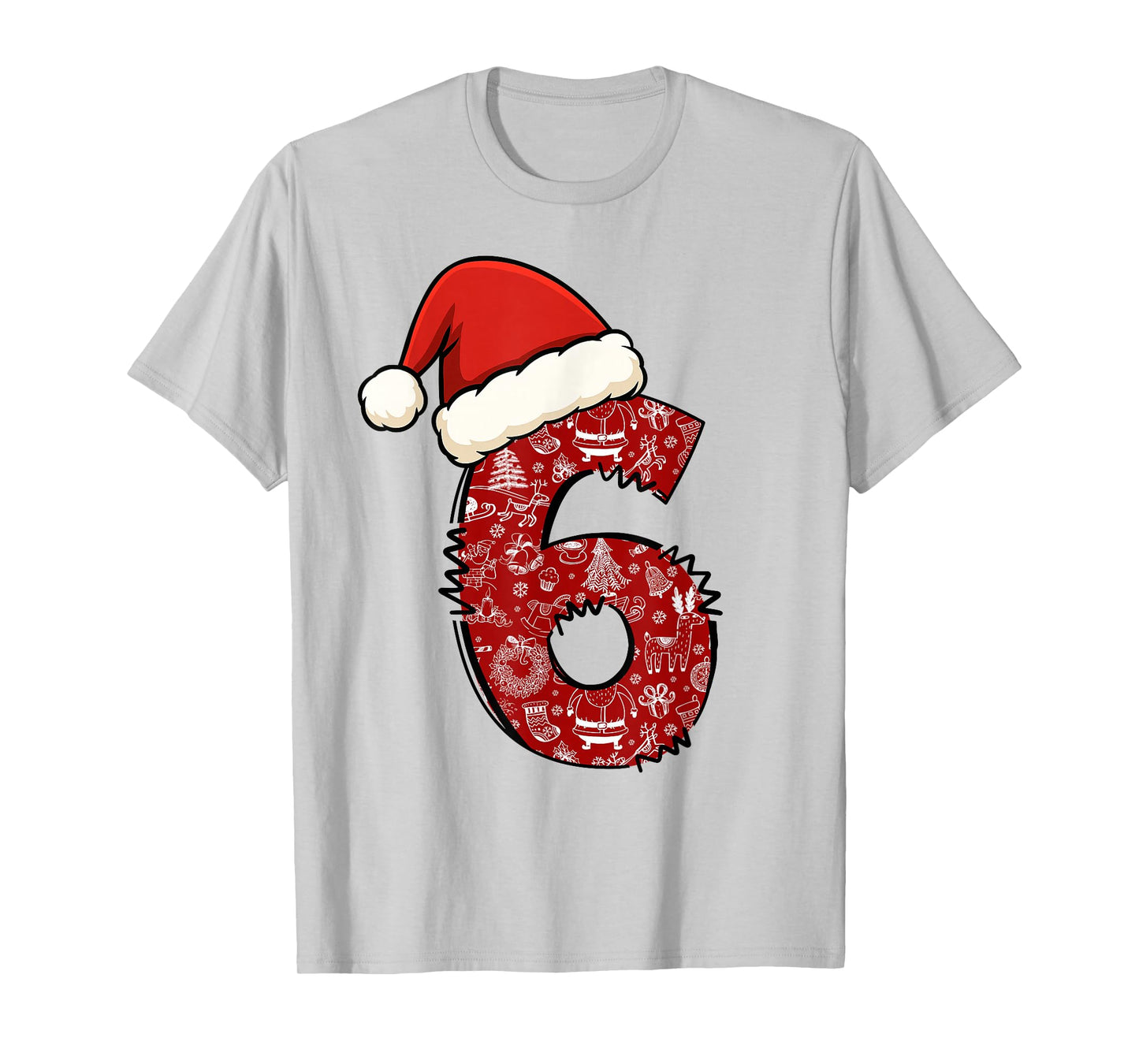 Funny 67 Six Seven Meme Santa Hat Matching Couples Christmas T-Shirt