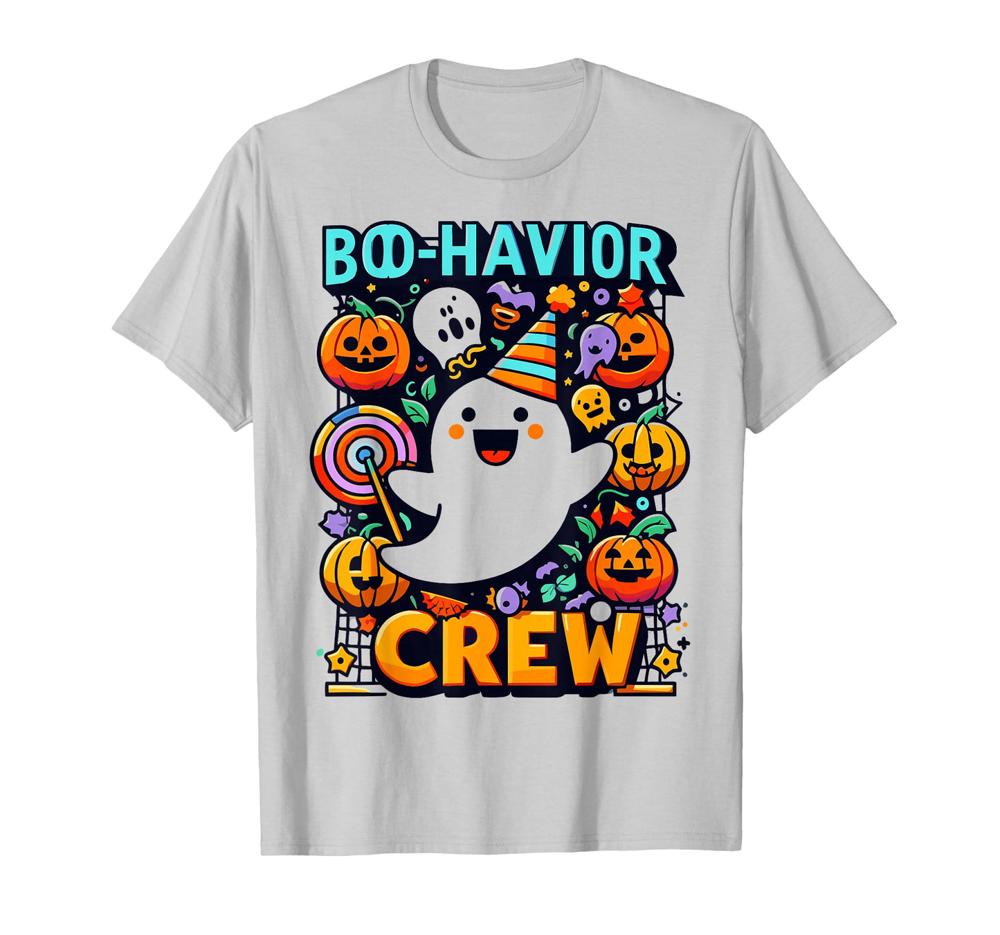 Behavior Analyst Halloween ABA Cute Ghost Boo-Havior Crew T-Shirt