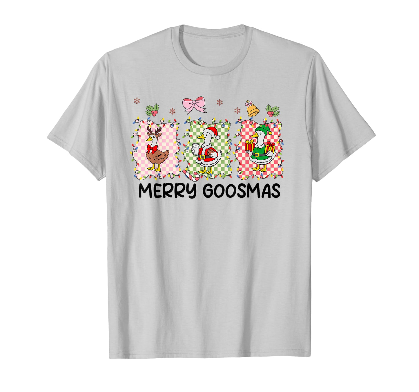 Merry Goosmas, Funny Santa Silly Goose, Merry Goose Xmas T-Shirt