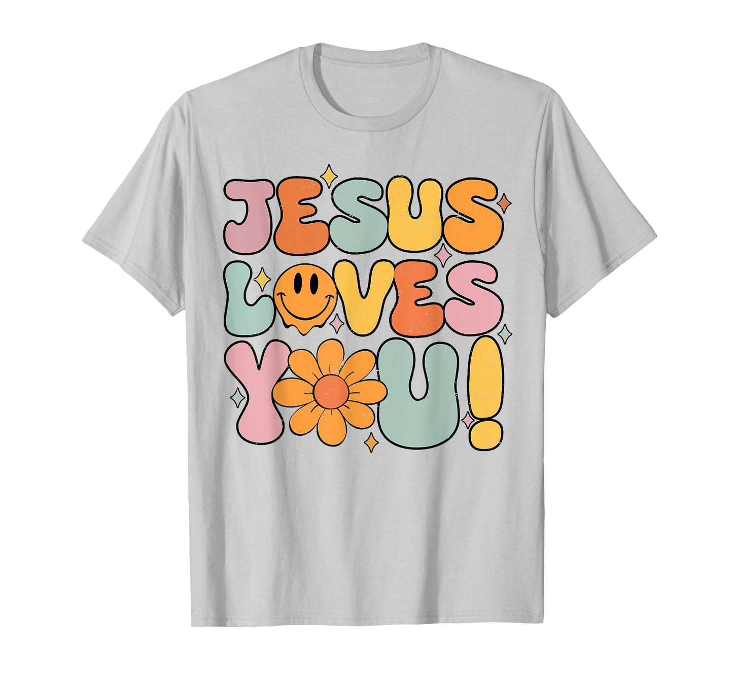 Jesus Loves You Cute Christian Teen Girl Graphic Tees T-Shirt