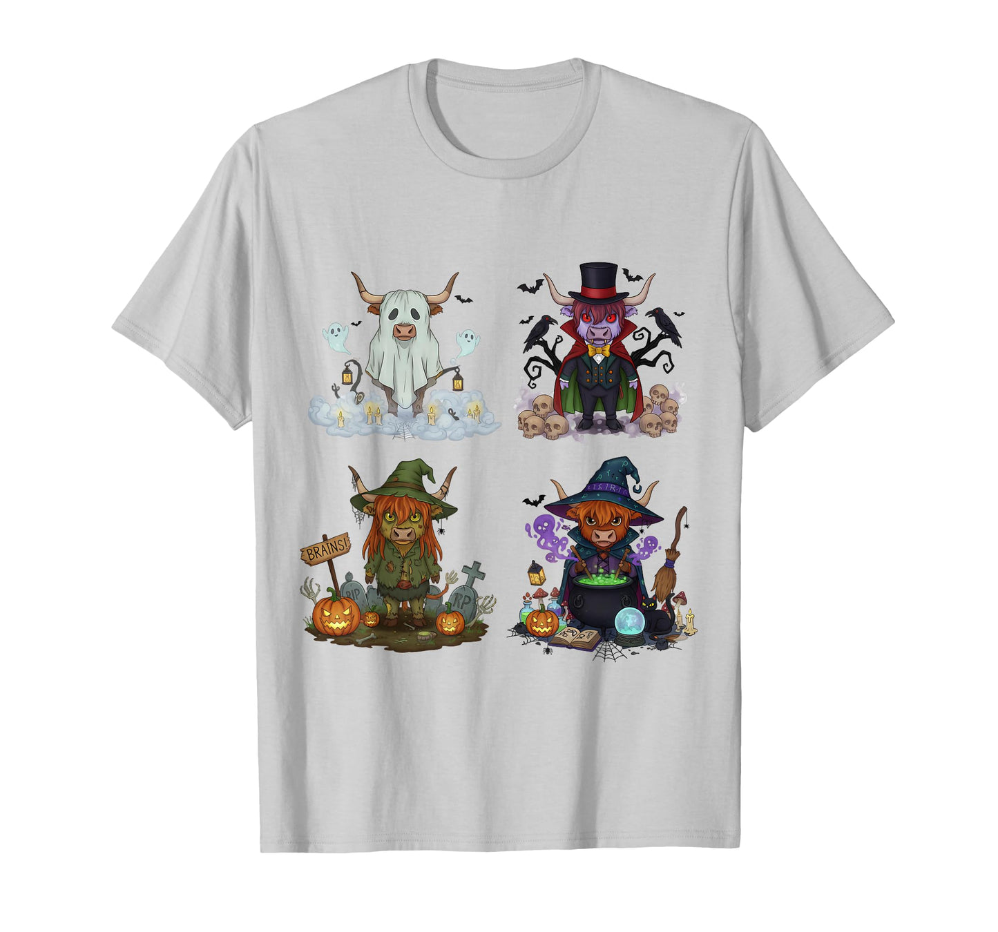Hippo Spooky Vampire Witch Boo Zombie Cute Halloween Boys T-Shirt