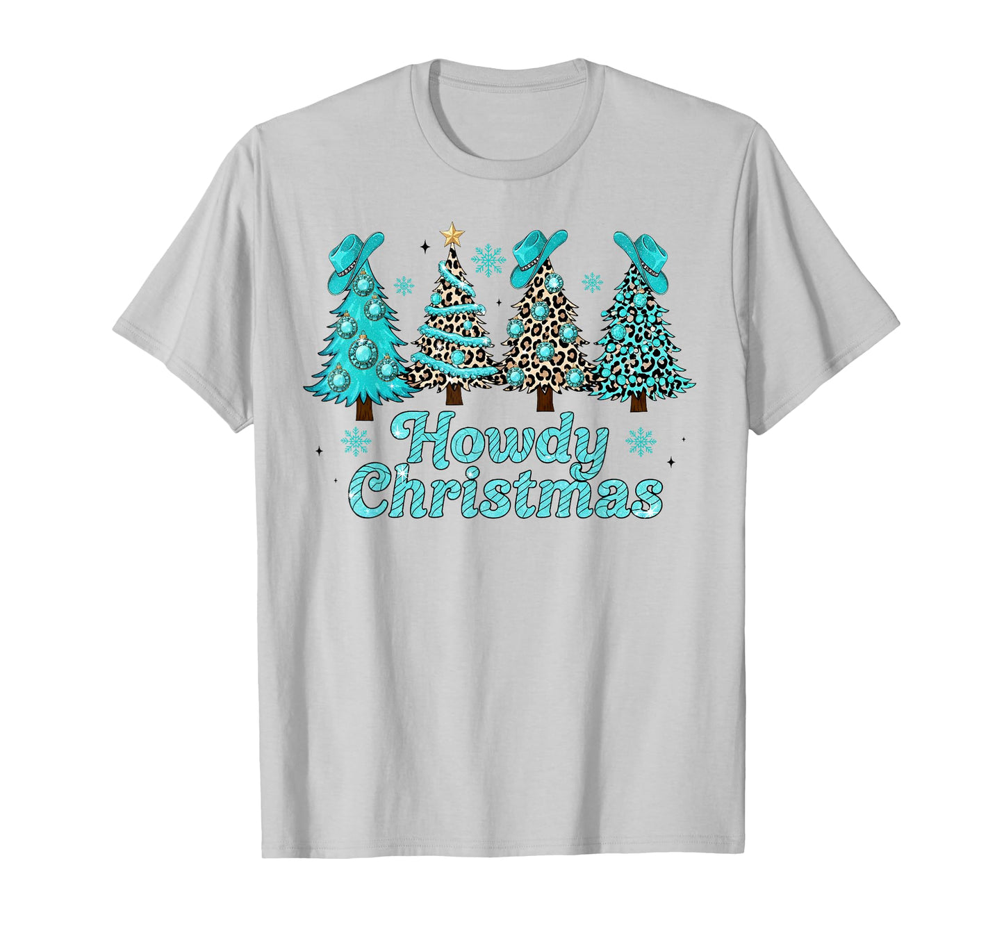 Funny Howdy Christmas Cowboy Western Xmas Women Men T-Shirt