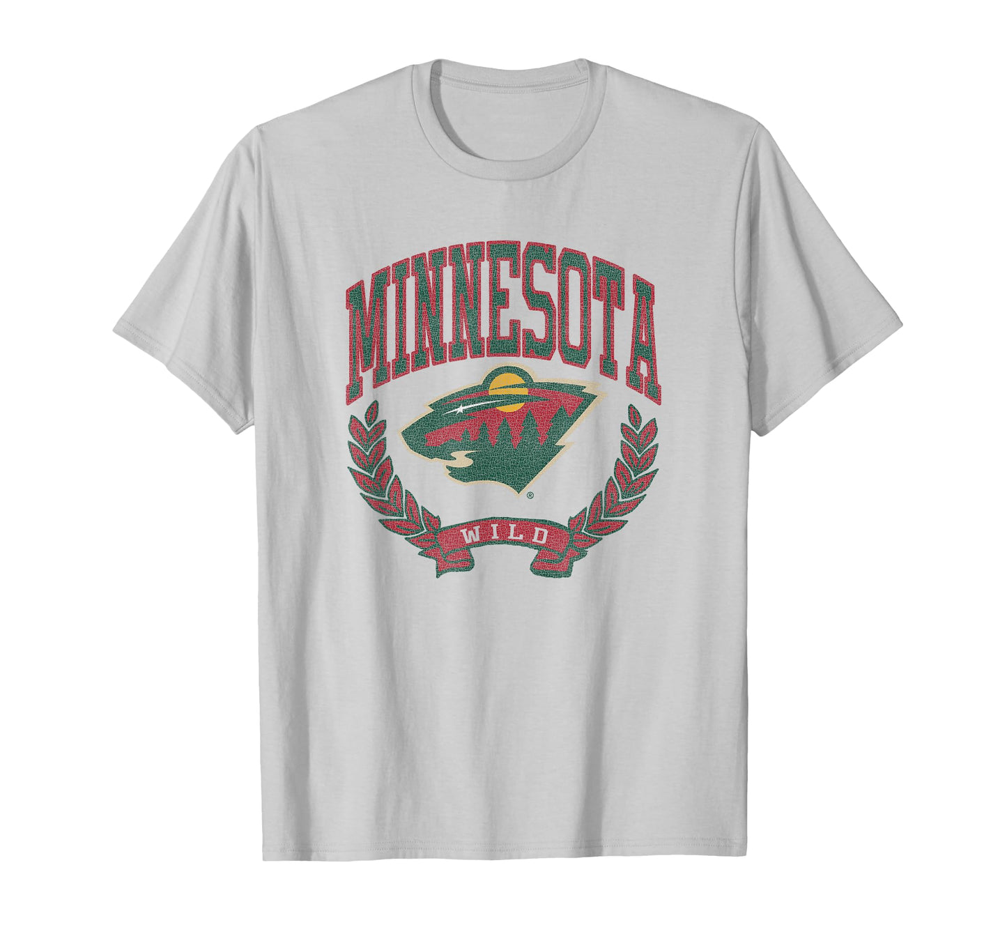 Minnesota Wild Vintage Victory Gray Officially Licensed T-Shirt