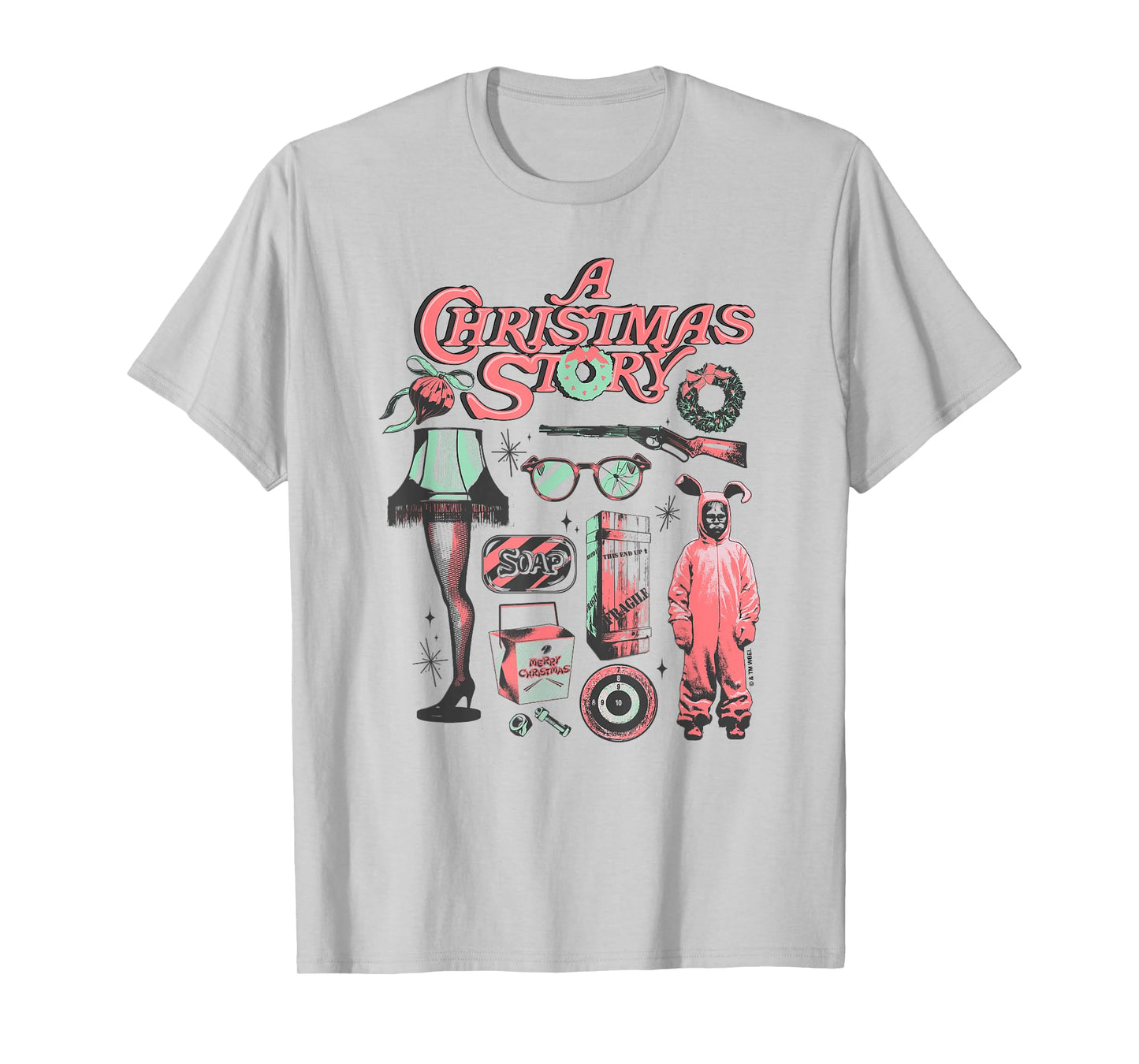 A Christmas Story Iconic Moments Icon Chart Distressed T-Shirt