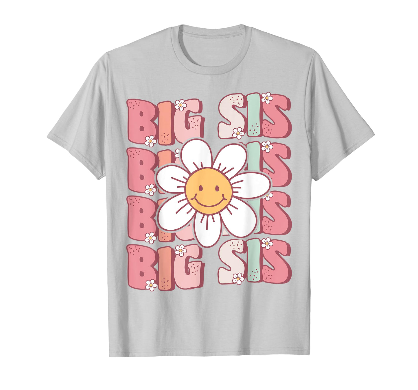 Groovy Big Sis Matching Family Birthday Party Daisy Flower T-Shirt