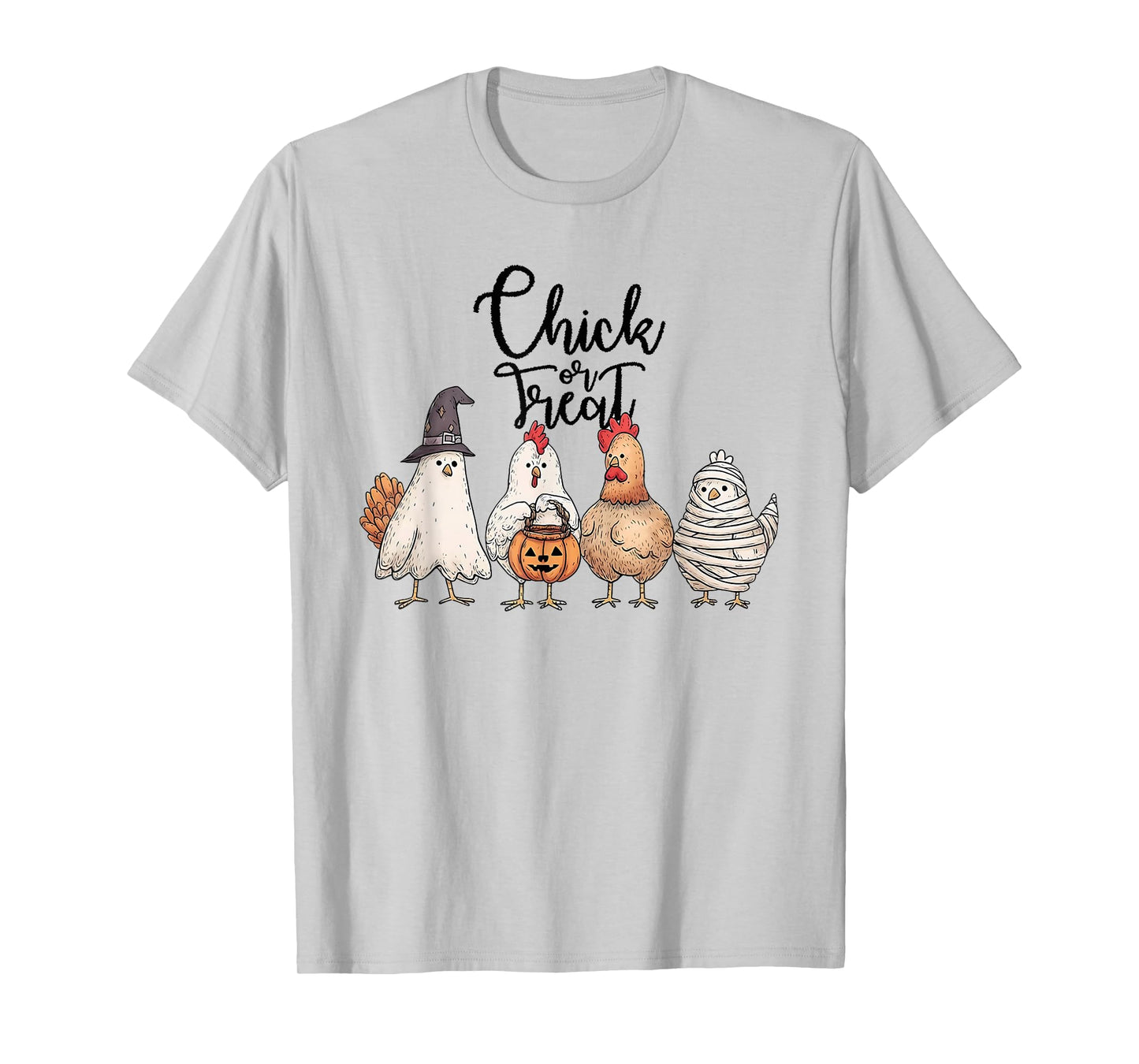 Chick Or Treat Halloween Witch Spooky Chicken T-Shirt