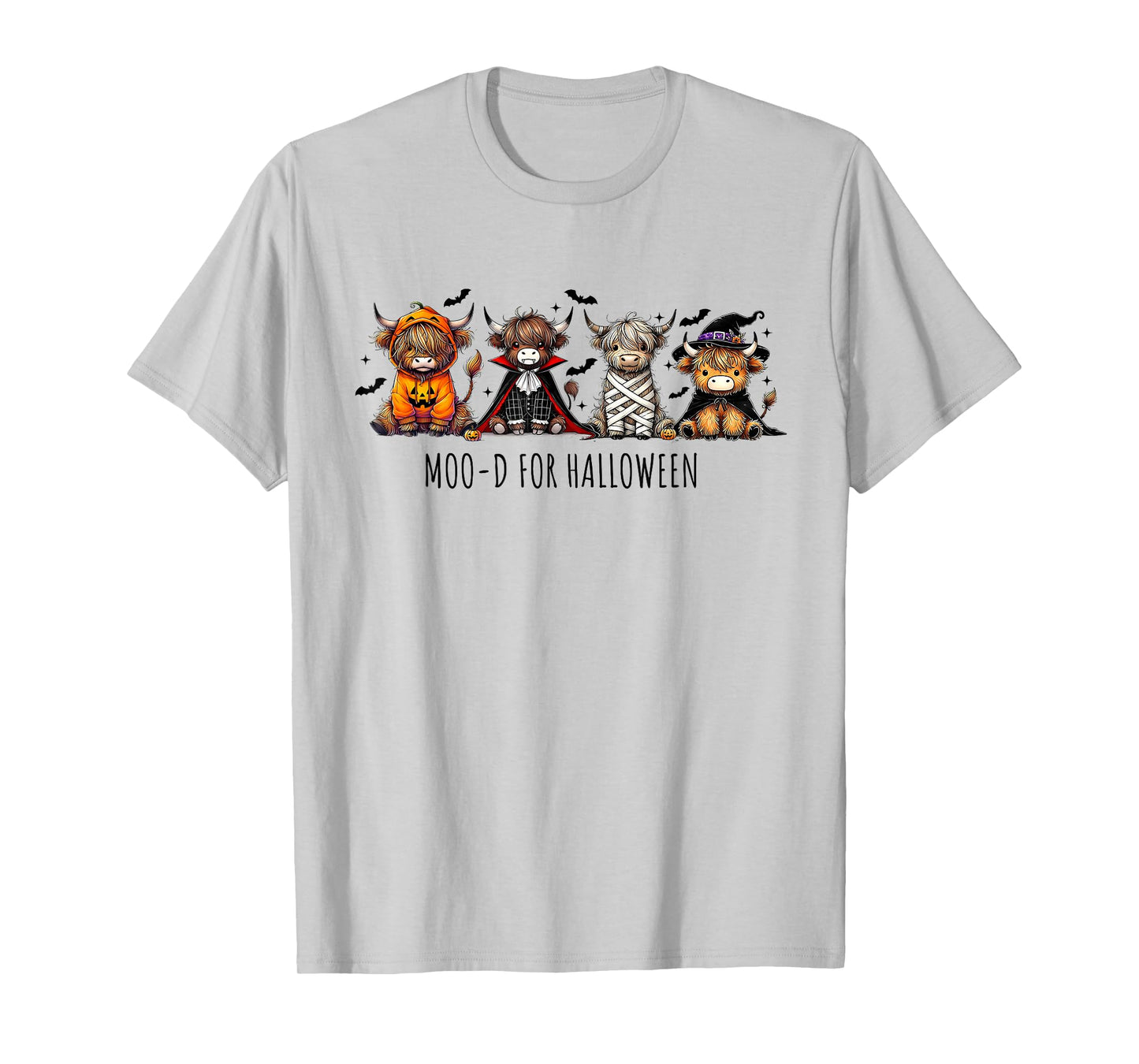 Moo-d for Halloween Funny Halloween Highland Cow Costume T-Shirt