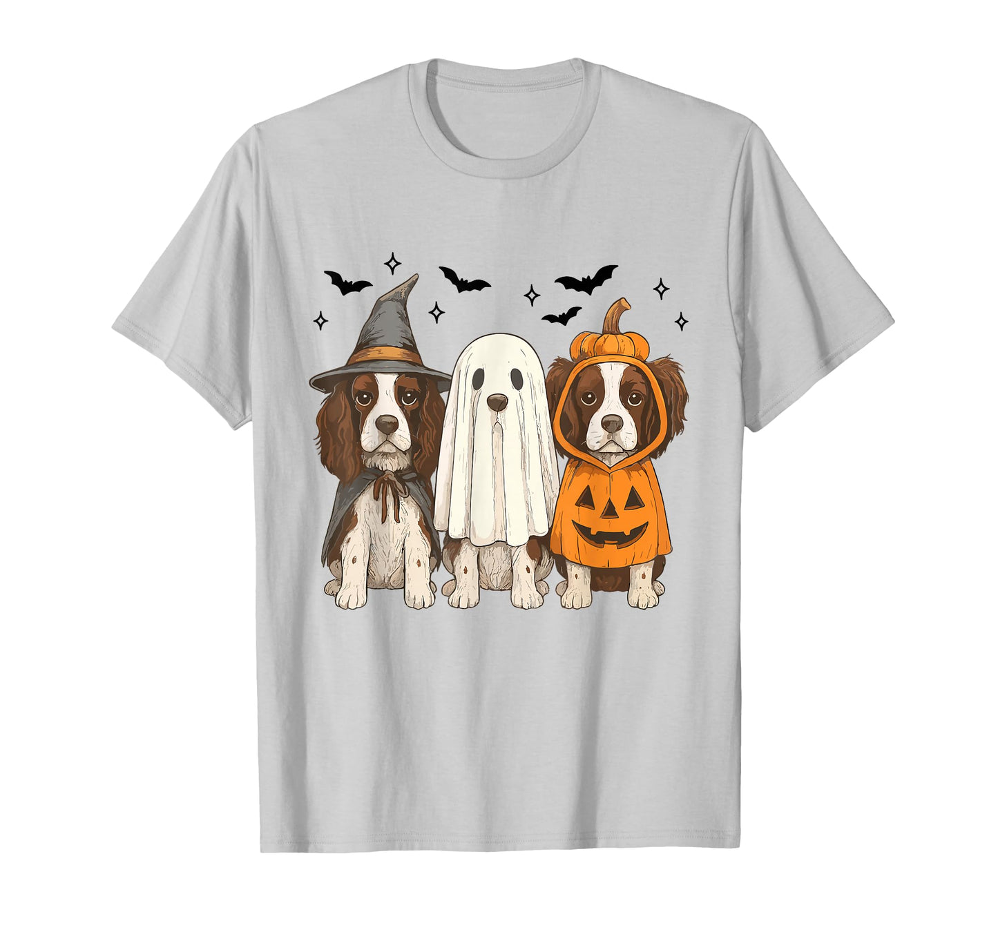 Witch English Springer Spaniel Halloween Springer Spaniel T-Shirt