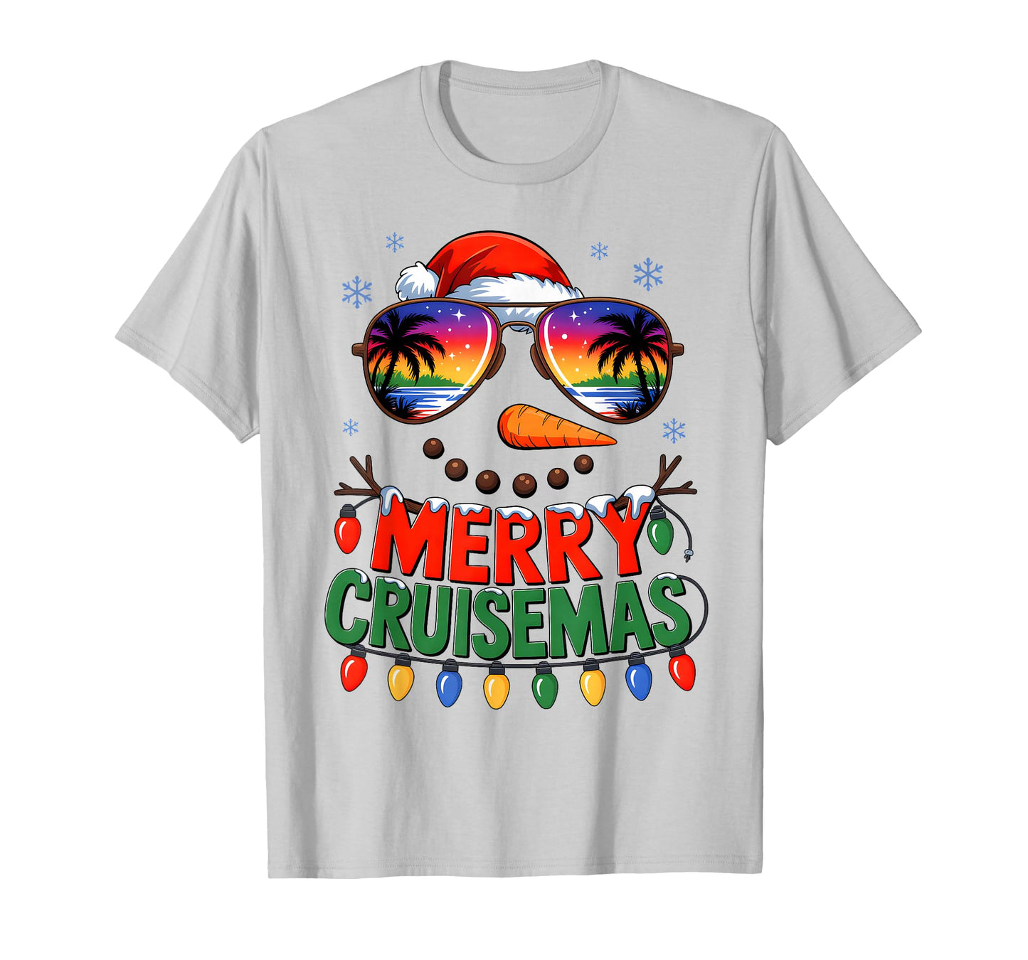 Merry Cruisemas 2025 Christmas Santa Snowman Cruise Family T-Shirt