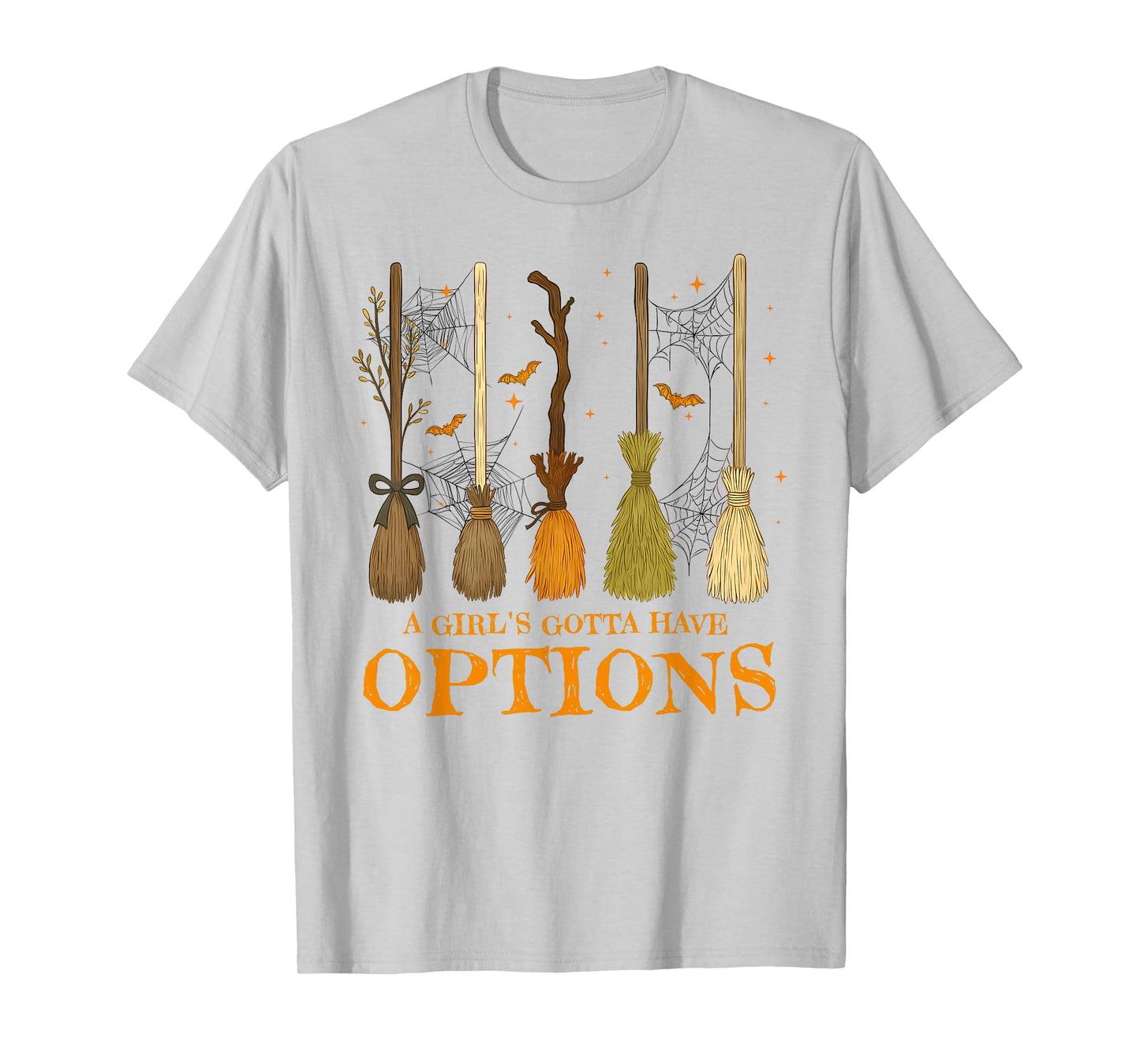 Coquette Retro A Girl's Gotta Have Options Halloween Witches T-Shirt