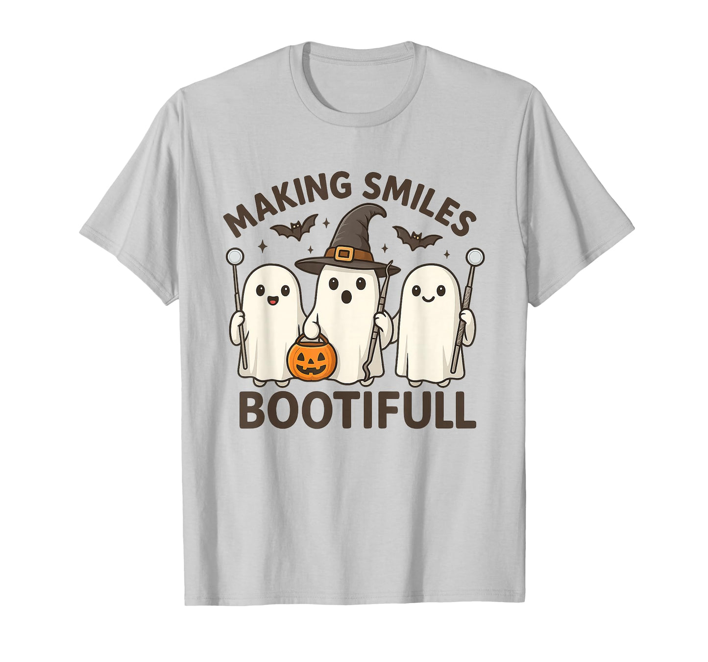 Making Smiles Bootiful Cute Ghost Halloween Design T-Shirt