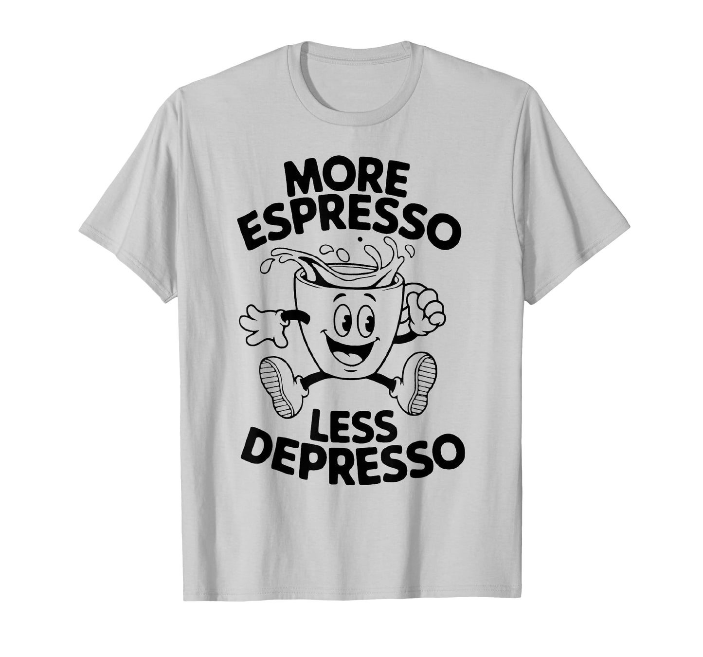 Vintage More Espresso Less Depresso Funny Coffee T-Shirt
