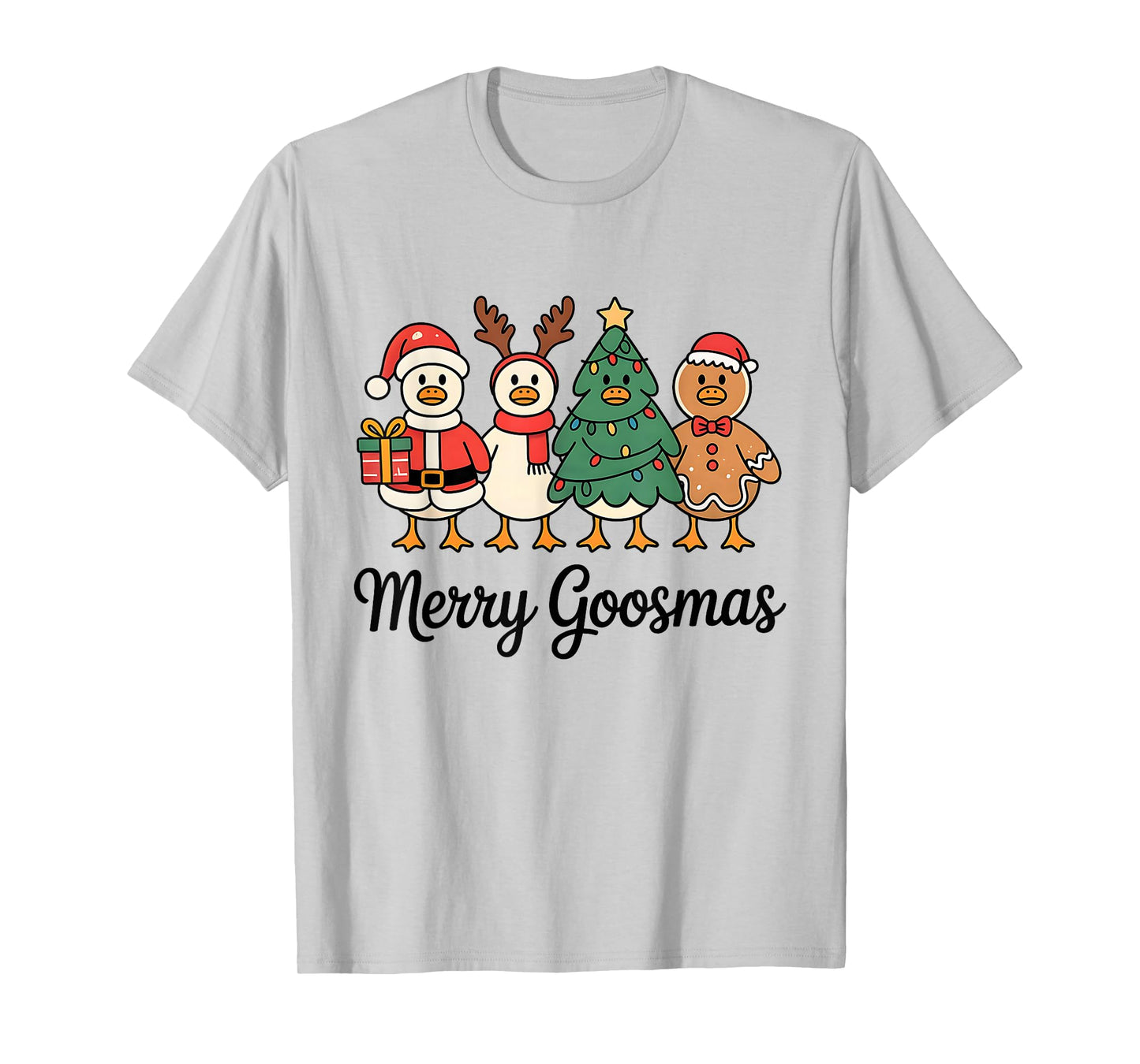 Merry Goose on The Loose Funny Christmas Silly Humor T-Shirt