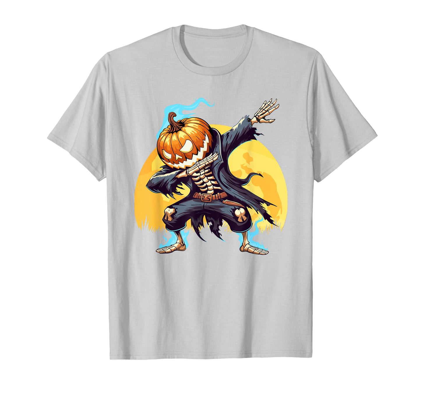Dabbing Skeleton Headless Pumpkin Dab Dance Boys Halloween T-Shirt