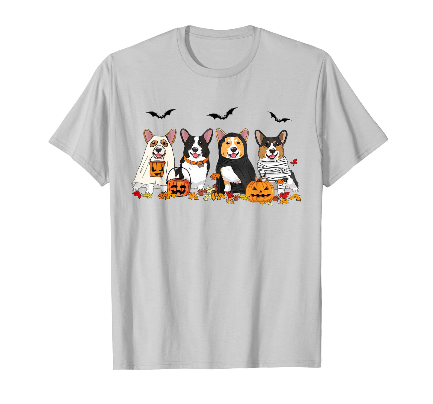 Corgi Dog Ghost Witch Pumpkin Halloween Costume Dog Lover T-Shirt