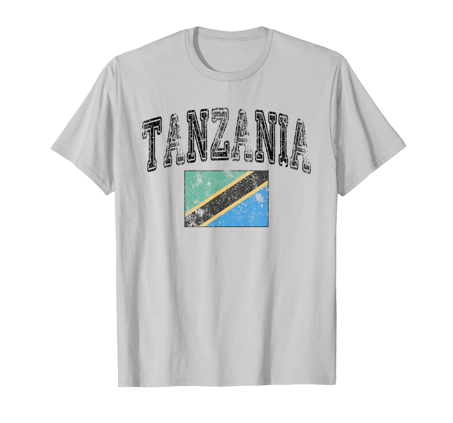 Vintage Retro Faded Tanzania Flag Tanzanian Pride T-Shirt