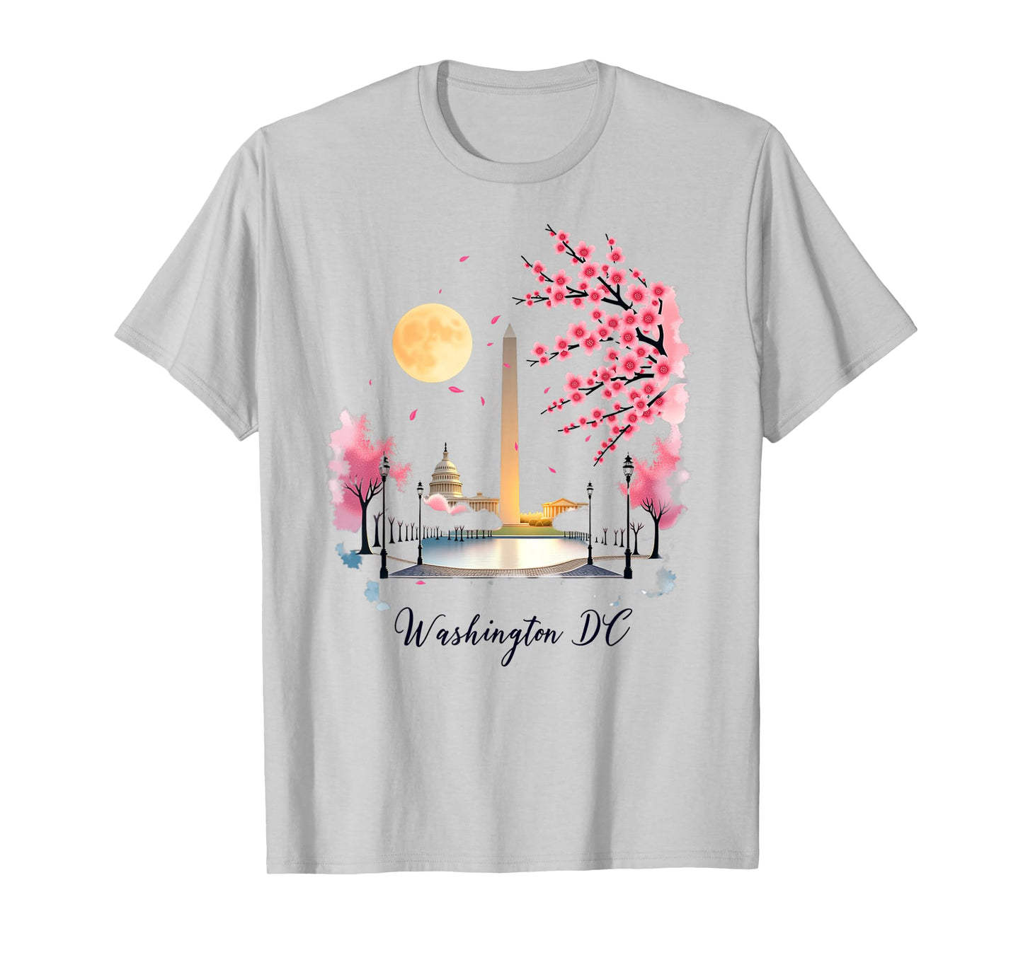Retro Vintage Washington DC Pride Souvenir Cherry Blossom T-Shirt