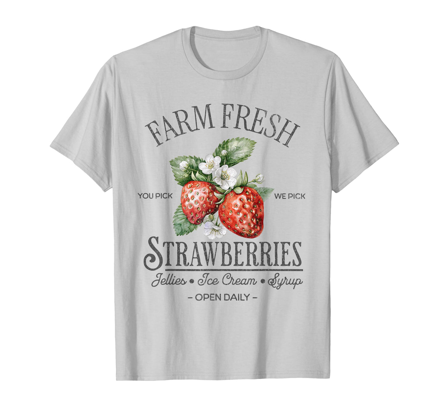 Farm Fresh Strawberries Vintage Strawberry Farmers Farm T-Shirt