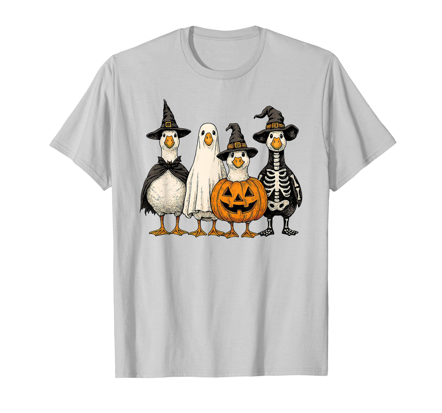 Halloween Duck Ghost Pumpkin T-Shirt
